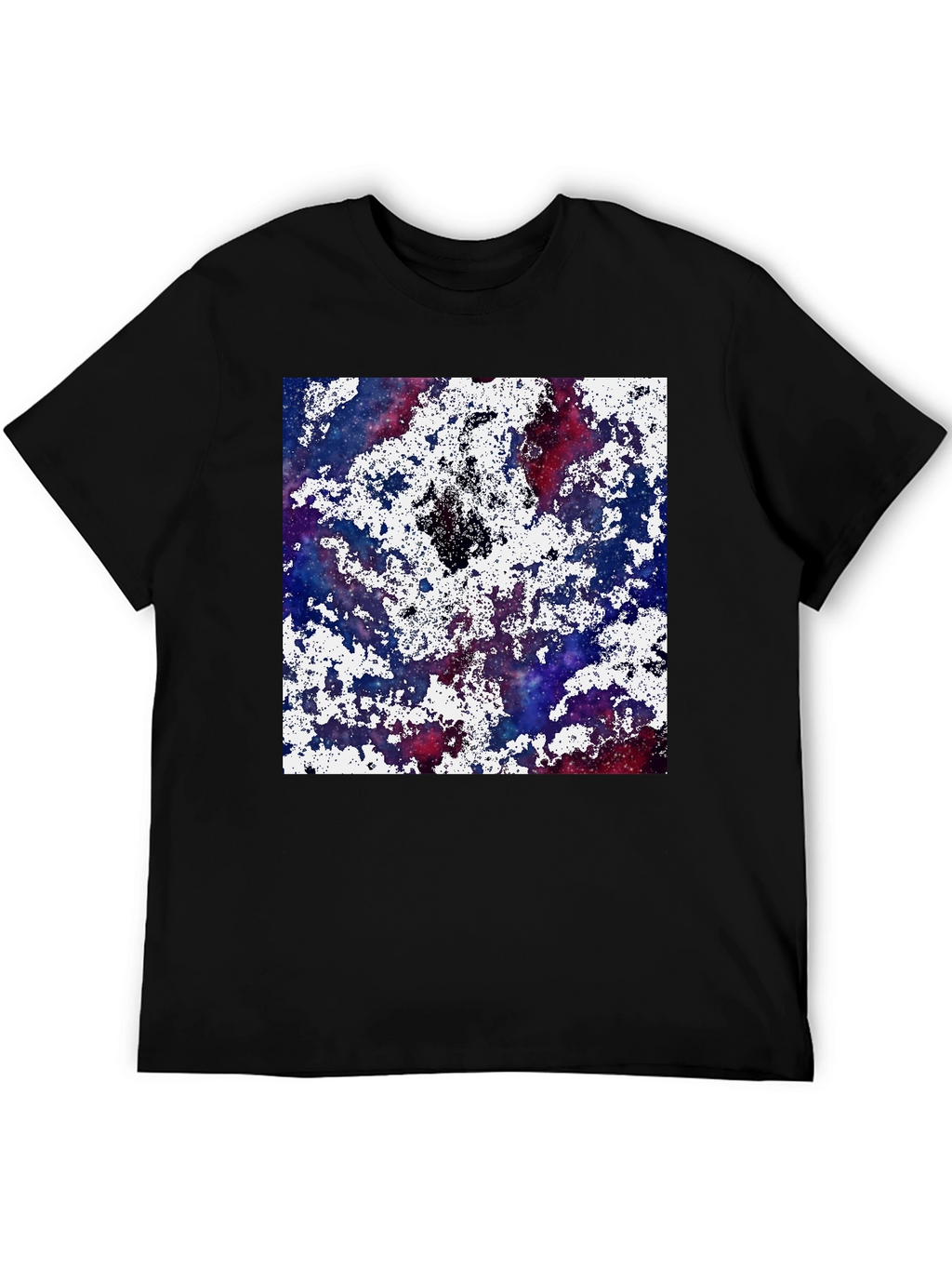 Galaxy Splatter Print T-Shirt - Cosmic Style