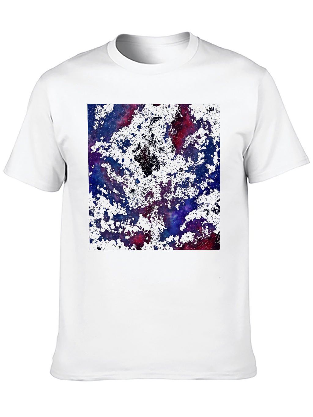 Galaxy Splatter Print T-Shirt - Cosmic Style