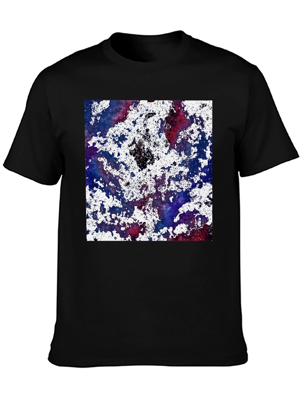Galaxy Splatter Print T-Shirt - Cosmic Style