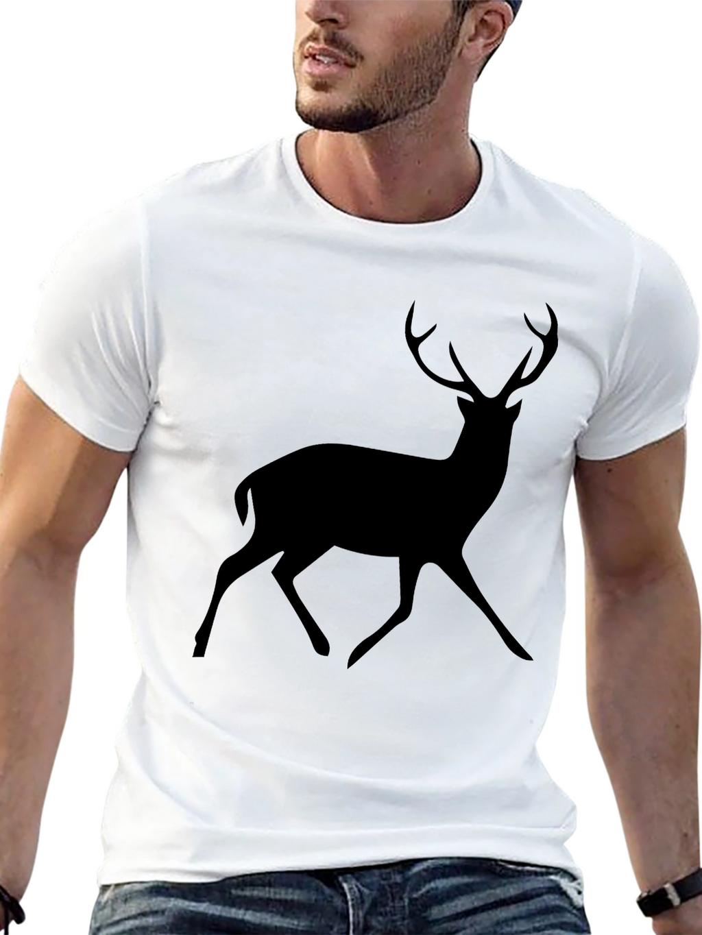 Black Deer Silhouette T-Shirt
