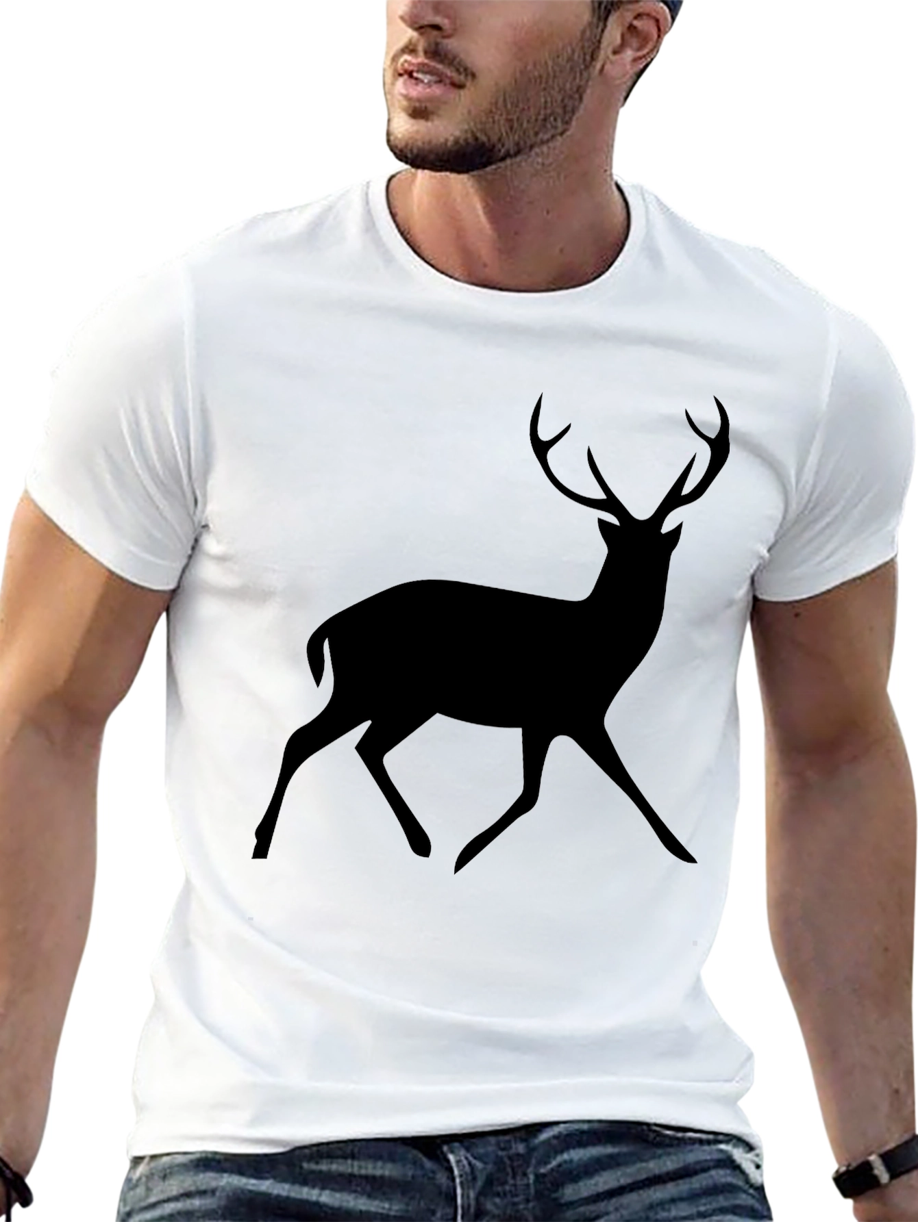 Black Deer Silhouette T-Shirt