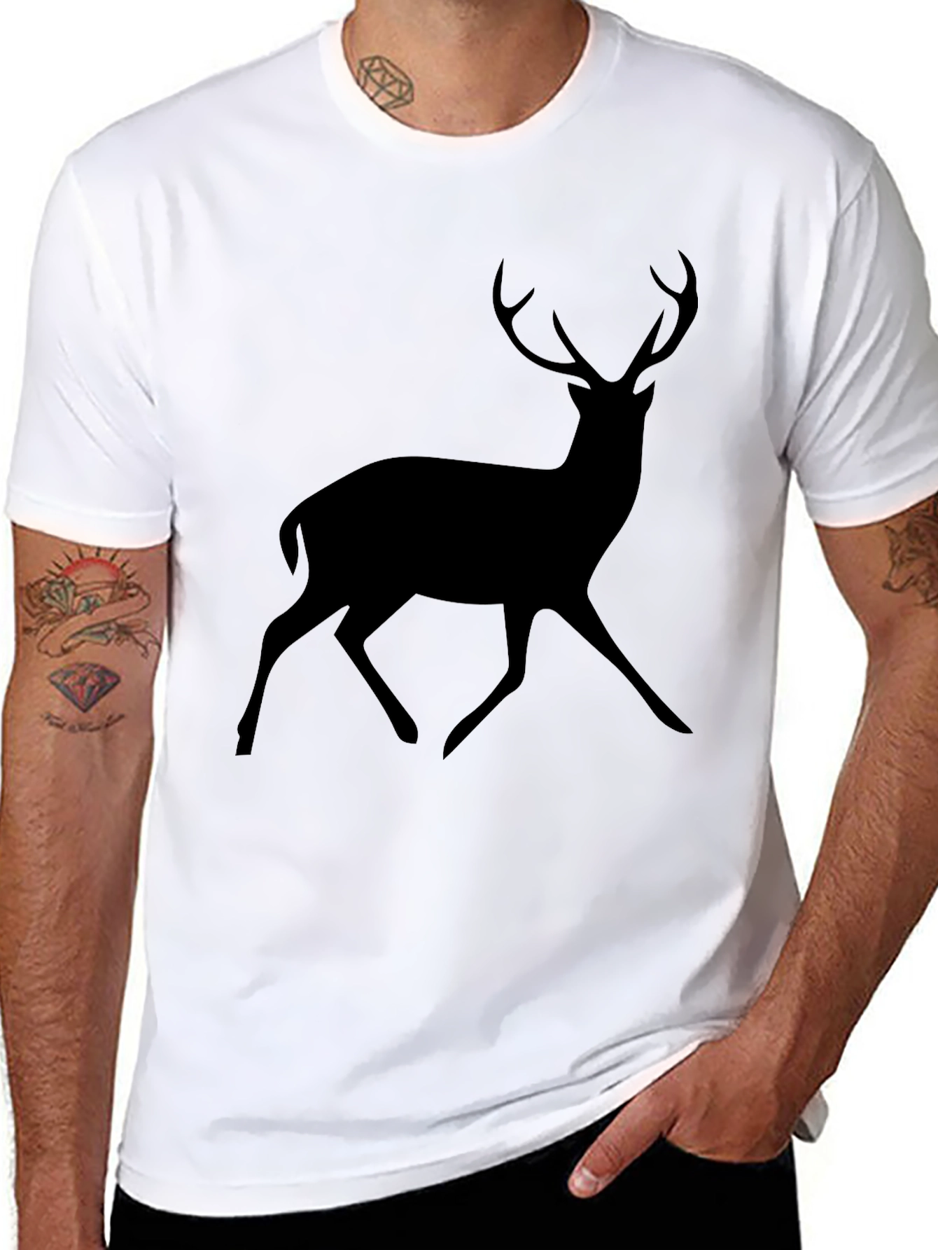 Black Deer Silhouette T-Shirt