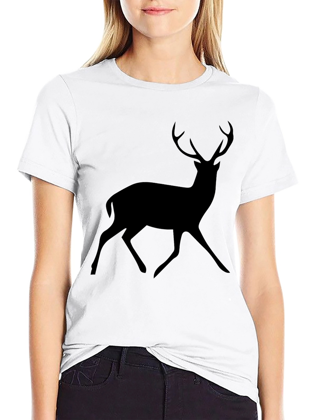 Black Deer Silhouette T-Shirt