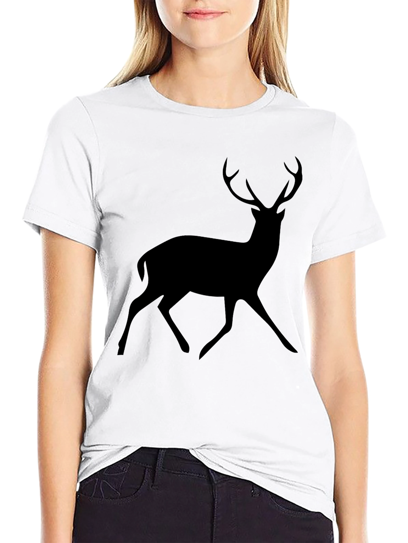 Black Deer Silhouette T-Shirt