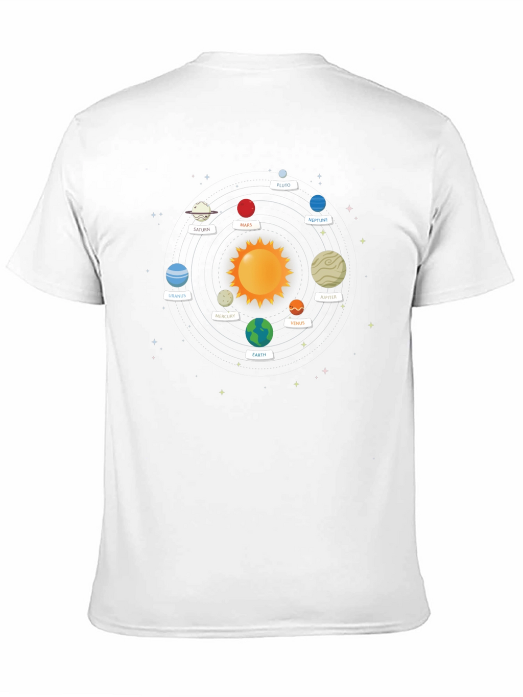 Solar System Planets Graphic Tee - Black
