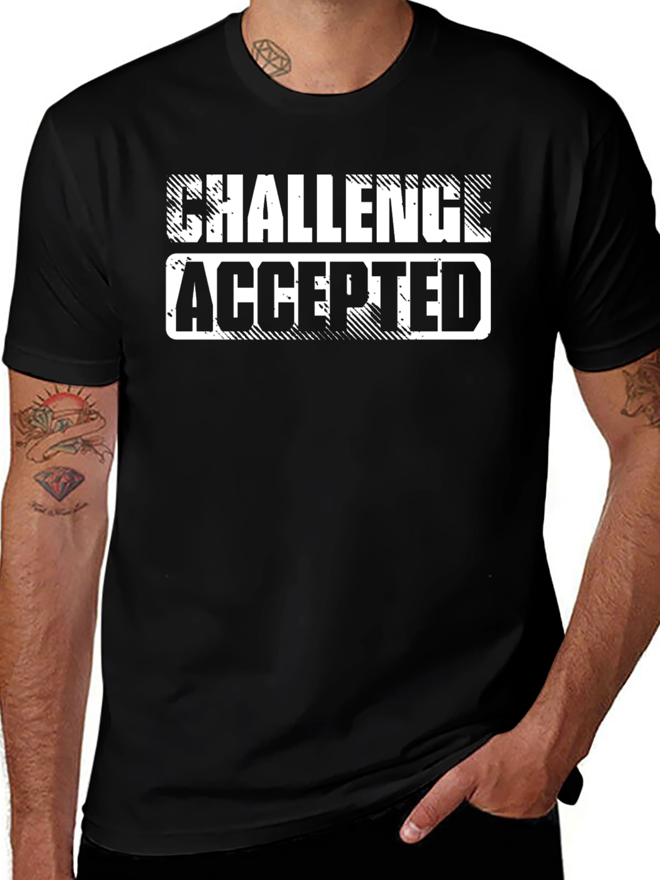 Challenge Accepted Graphic Tee - Black