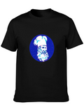 Chef Portrait Graphic T-Shirt - Black