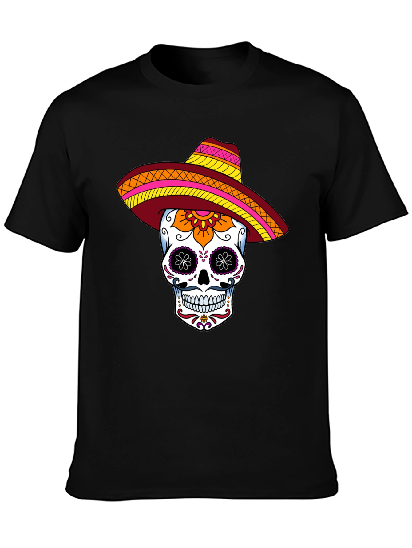 Sugar Skull Sombrero Graphic Tee