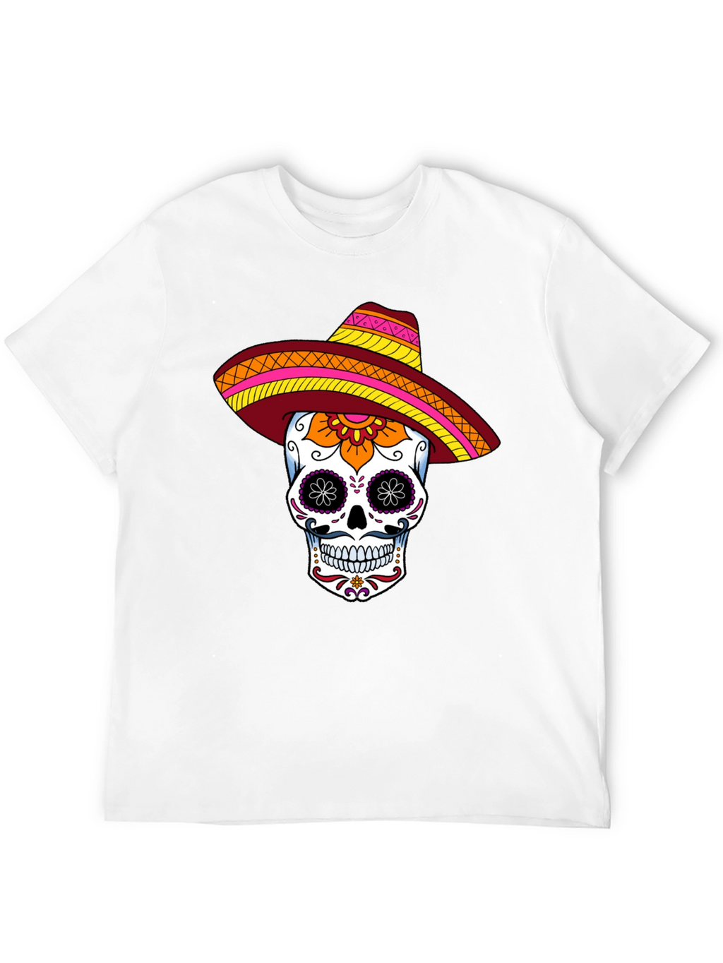 Sugar Skull Sombrero Graphic Tee