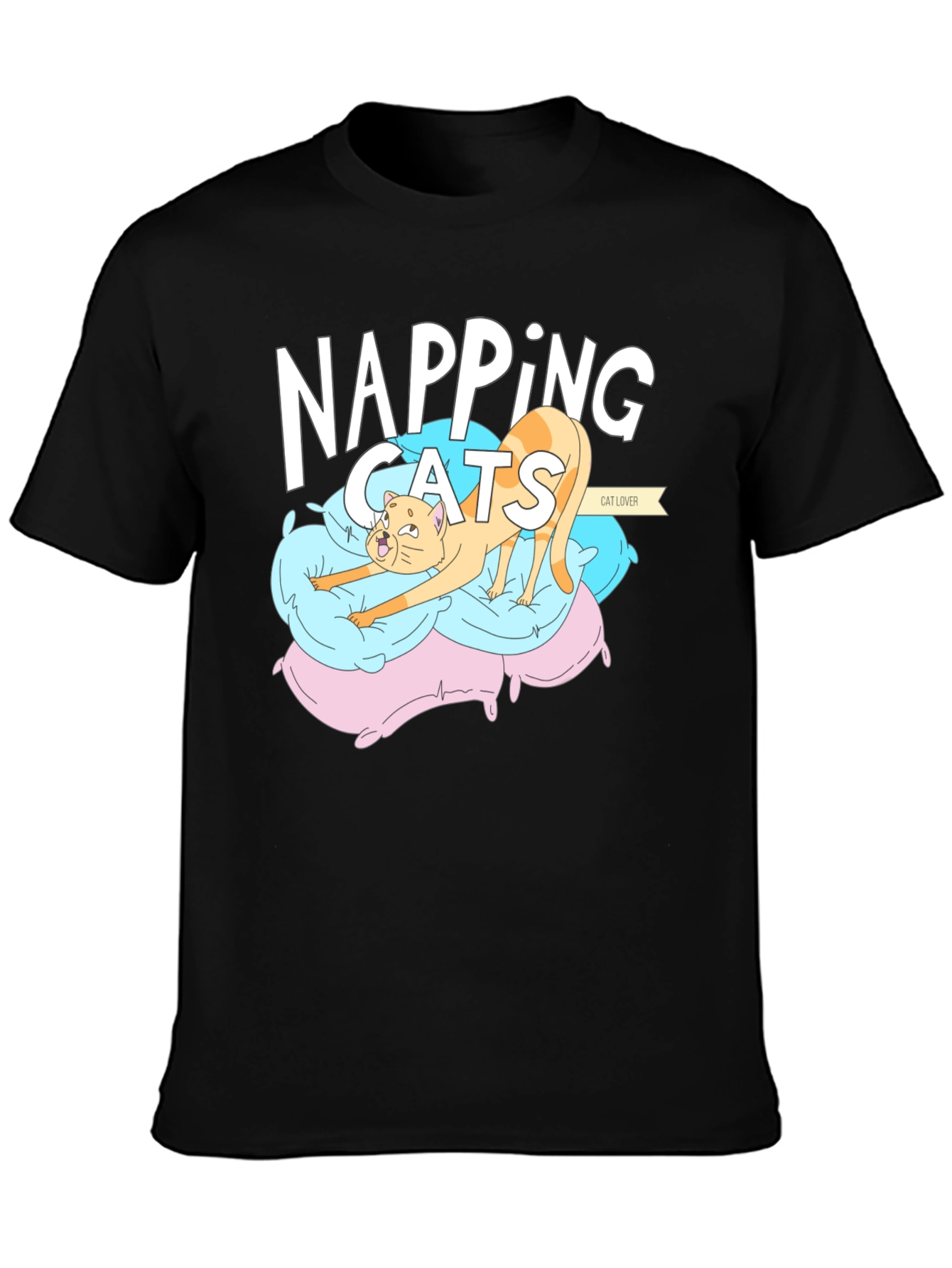 Napping Cats Graphic T-Shirt: Comfort for Cat Lovers