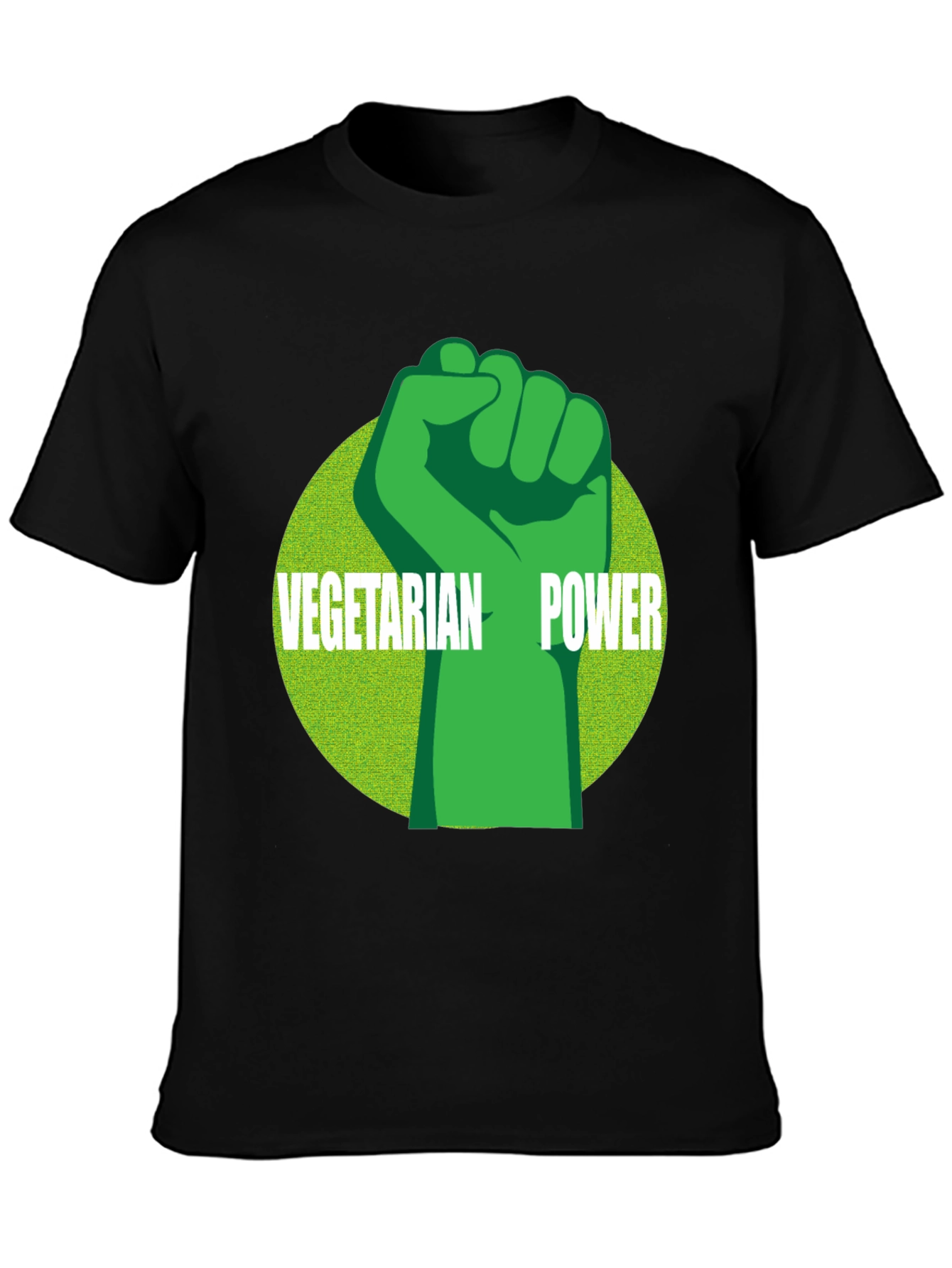 Vegetarian Power Graphic Tee - Black