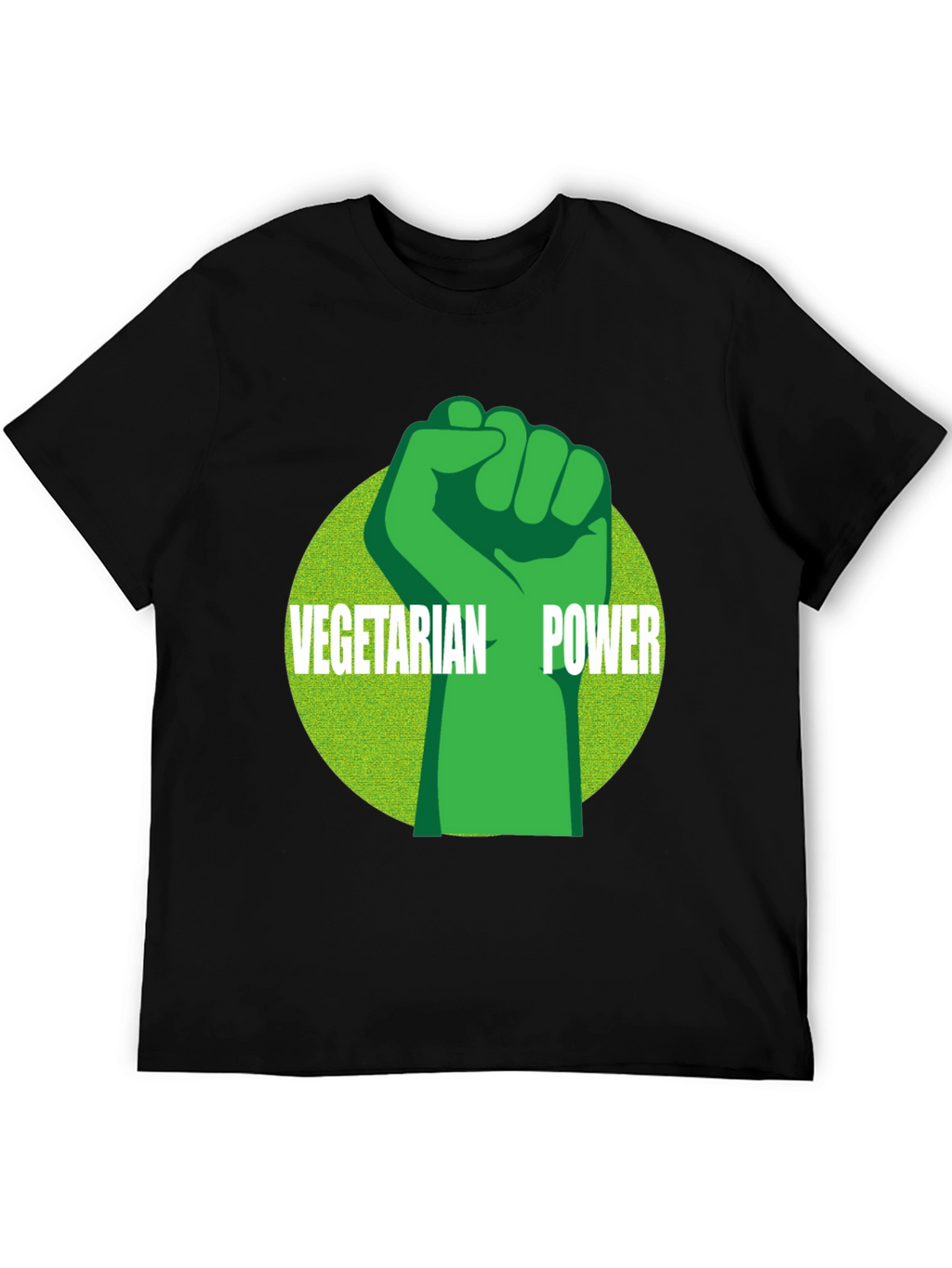 Vegetarian Power Graphic Tee - Black