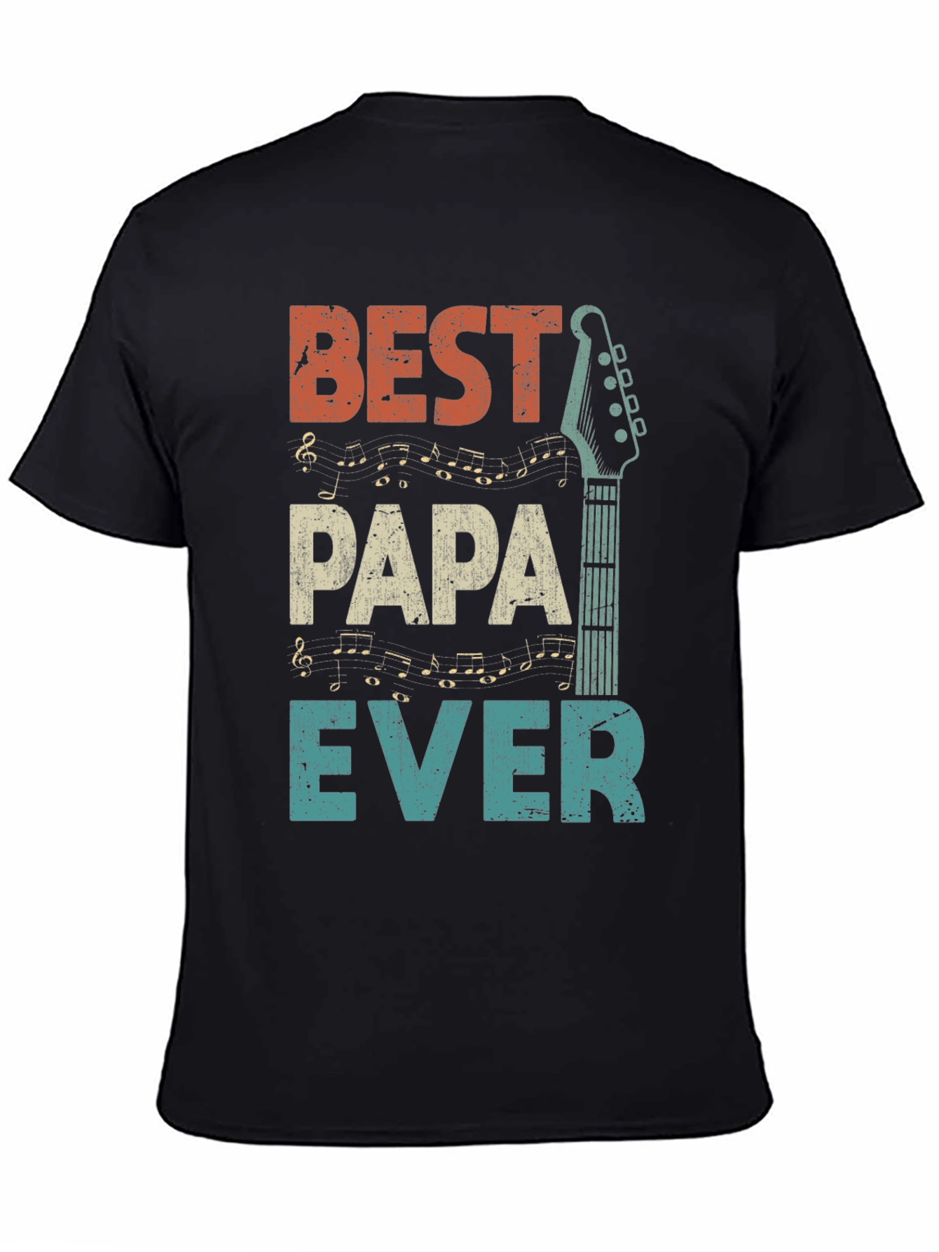 Best Papa Ever Guitar Graphic Tee - Fathers Day Gift