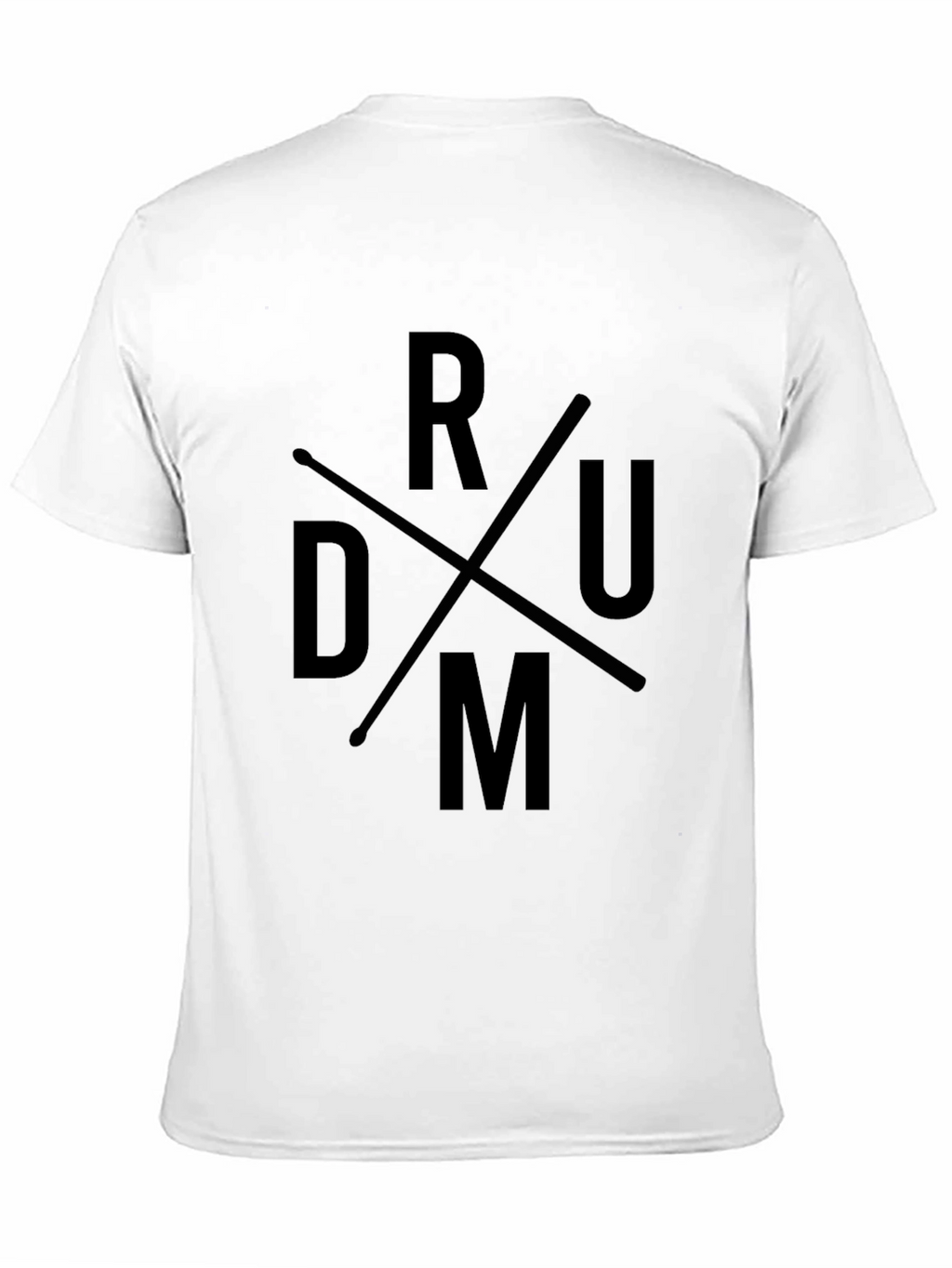 Drum Design Black T-Shirt