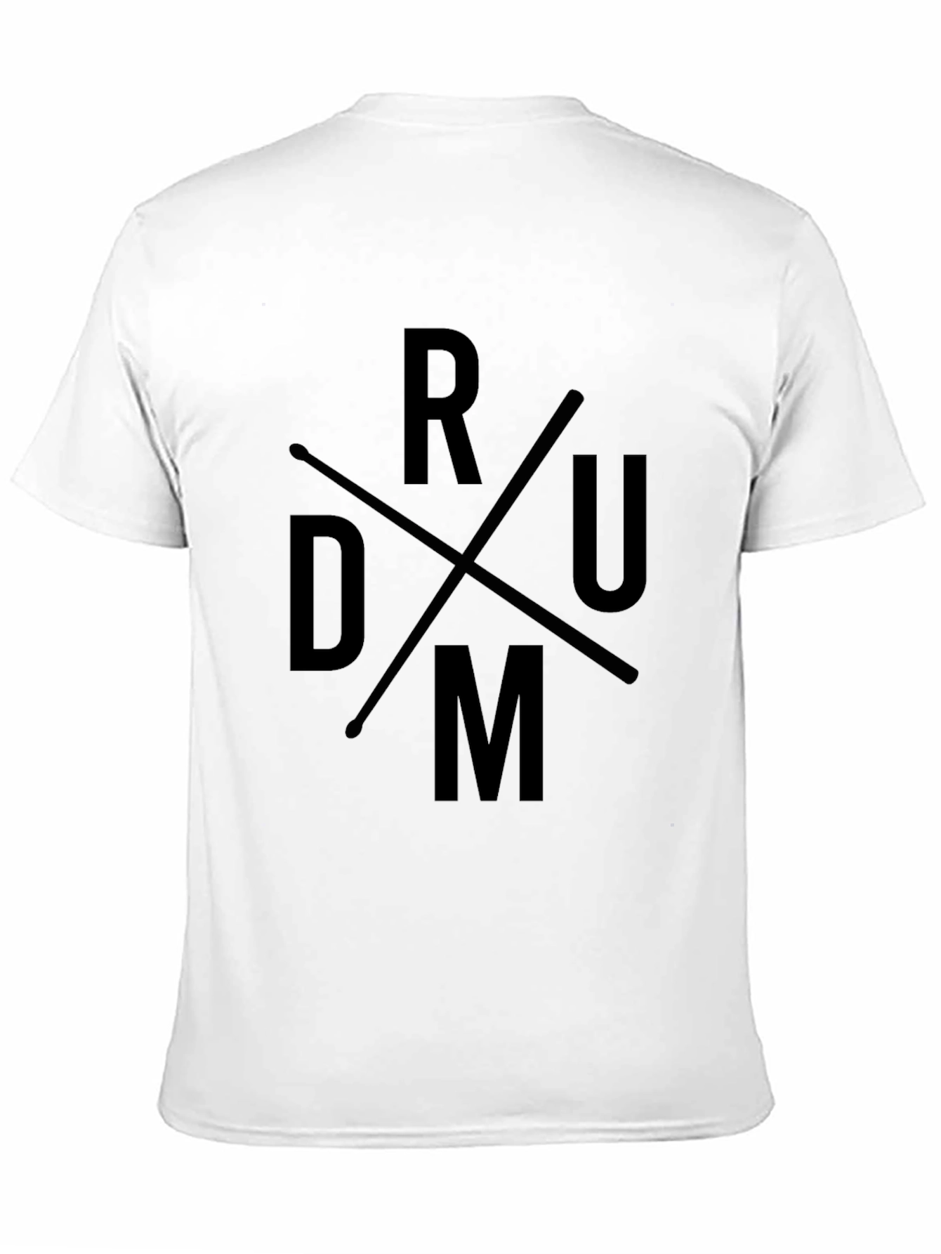 Drum Design Black T-Shirt