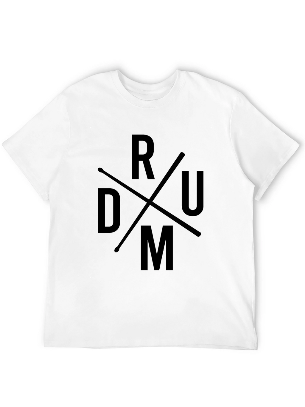 Drum Design Black T-Shirt