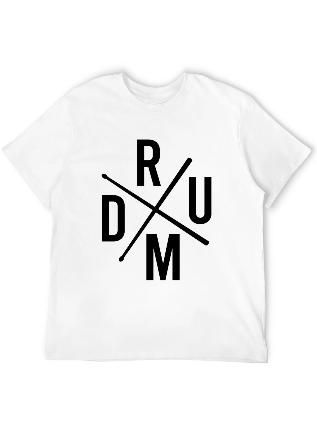 Drum Design Black T-Shirt