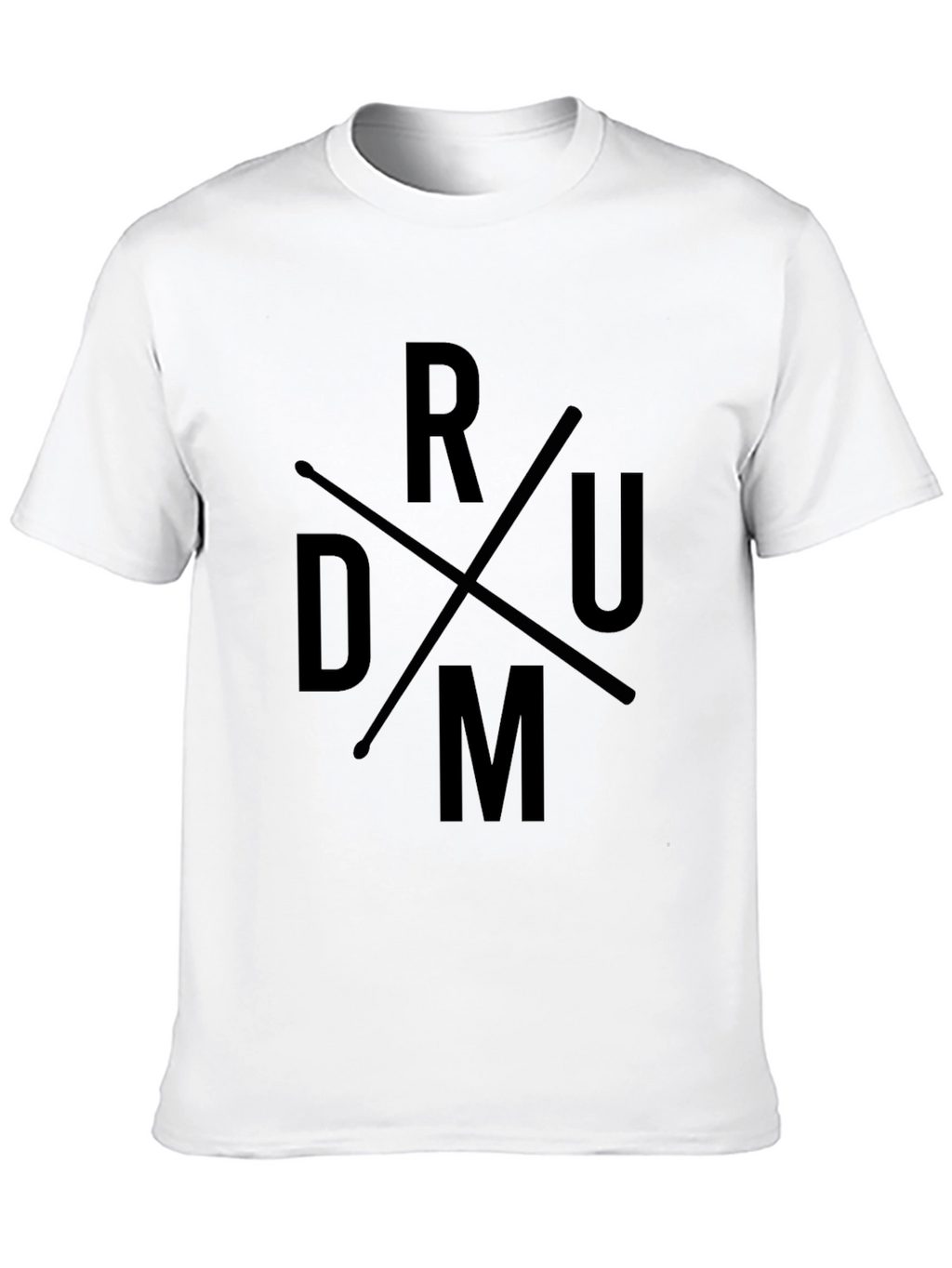 Drum Design Black T-Shirt