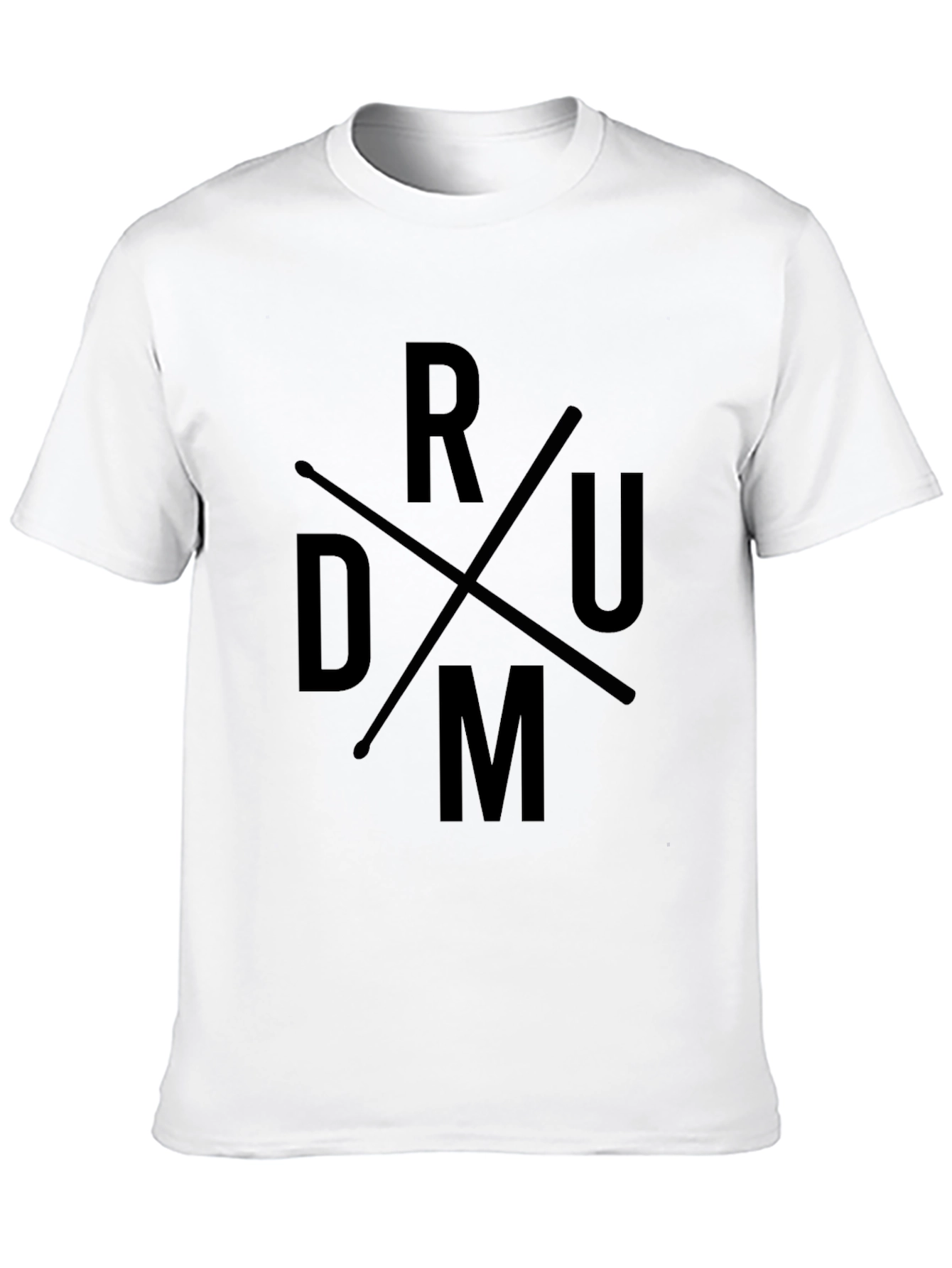Drum Design Black T-Shirt