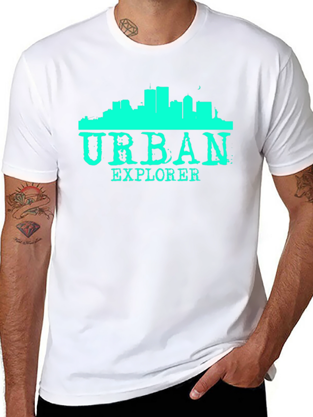 Urban Explorer Black Graphic T-Shirt