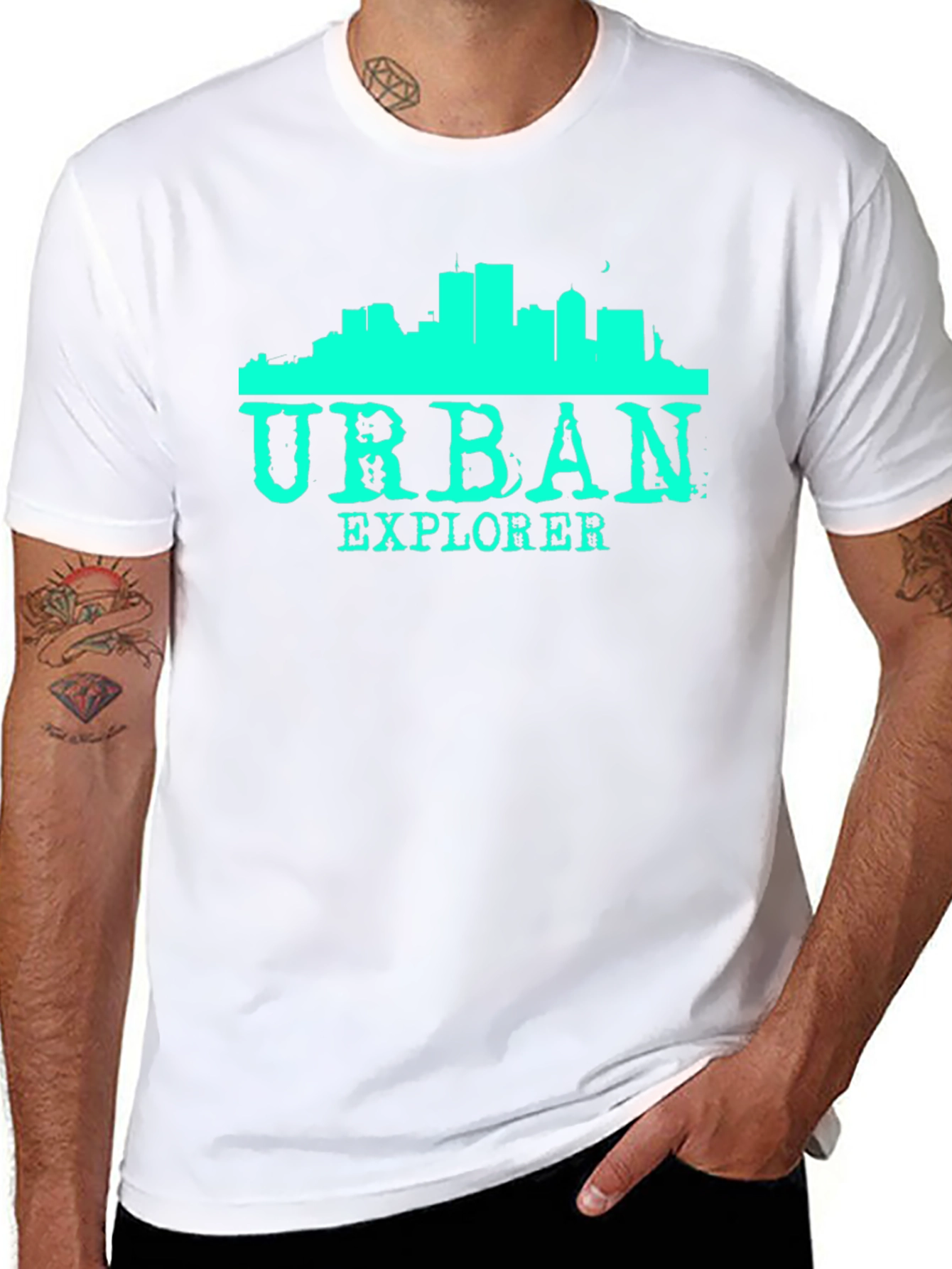 Urban Explorer Black Graphic T-Shirt