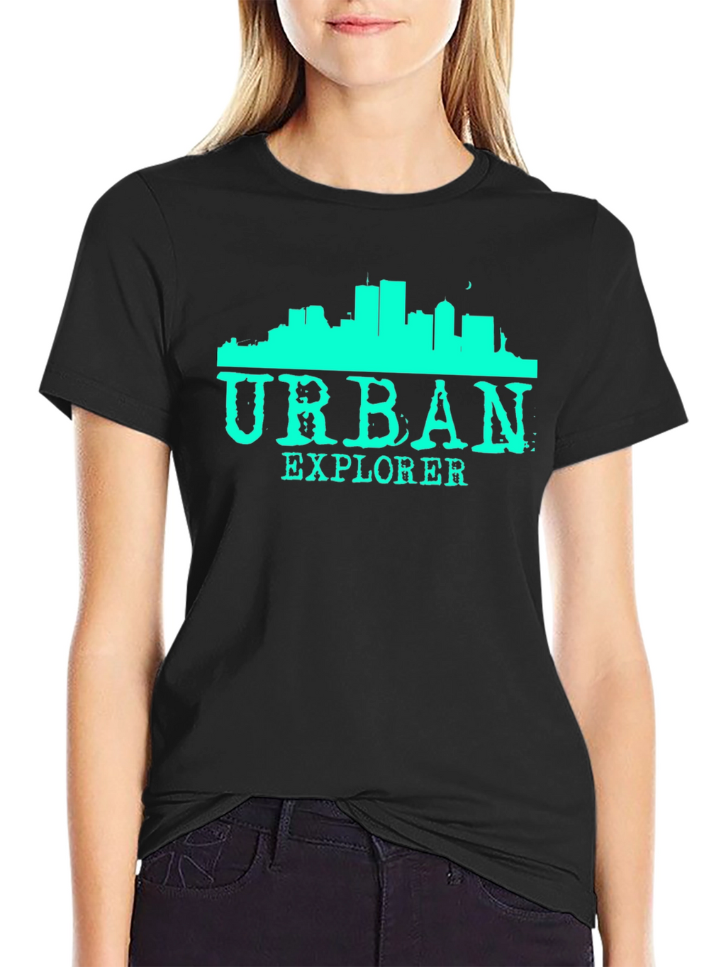 Urban Explorer Black Graphic T-Shirt