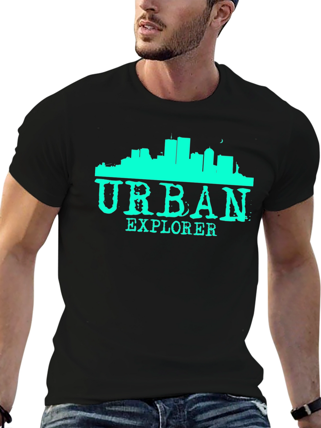Urban Explorer Black Graphic T-Shirt