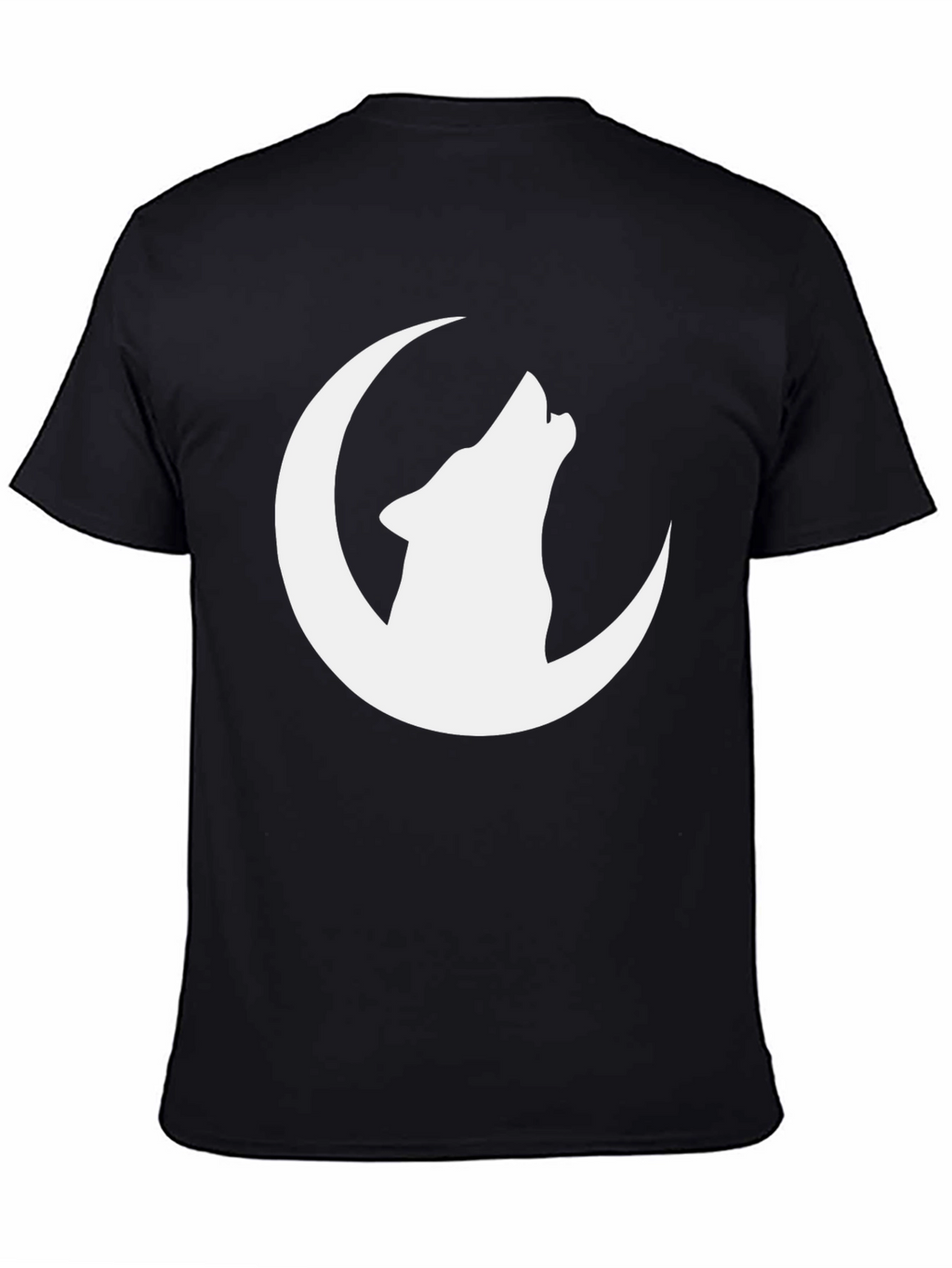 Wolf Moon Graphic Tee - Black Cotton T-Shirt