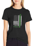 Vegan USA Flag T-Shirt - Black