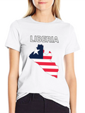 Liberia Flag Map T-Shirt - Black Pride Tee