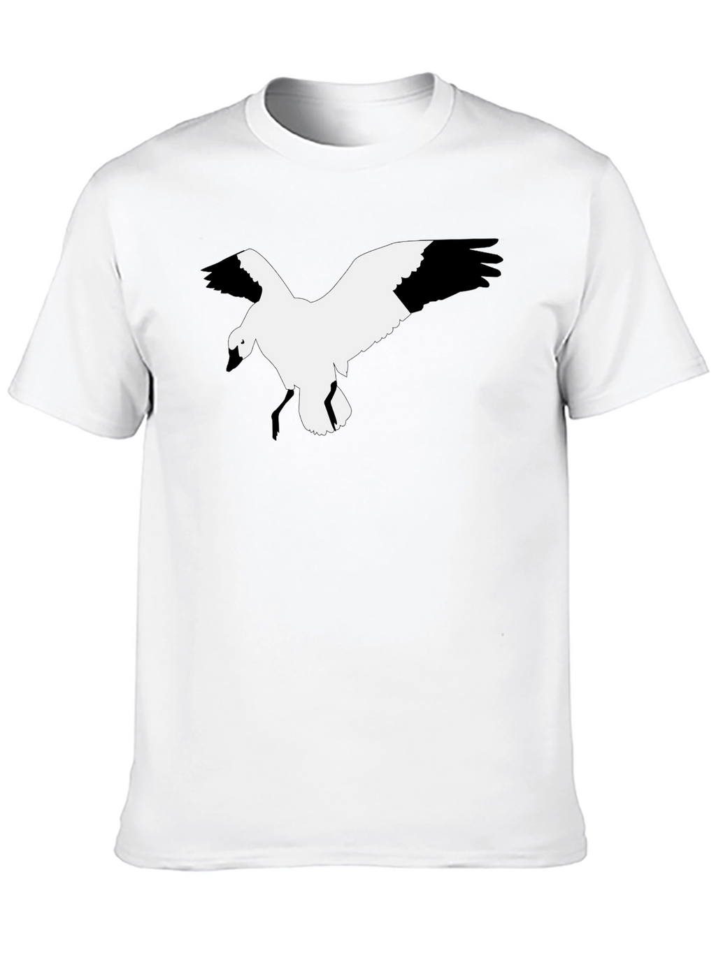 Black T-Shirt with Bird Graphic