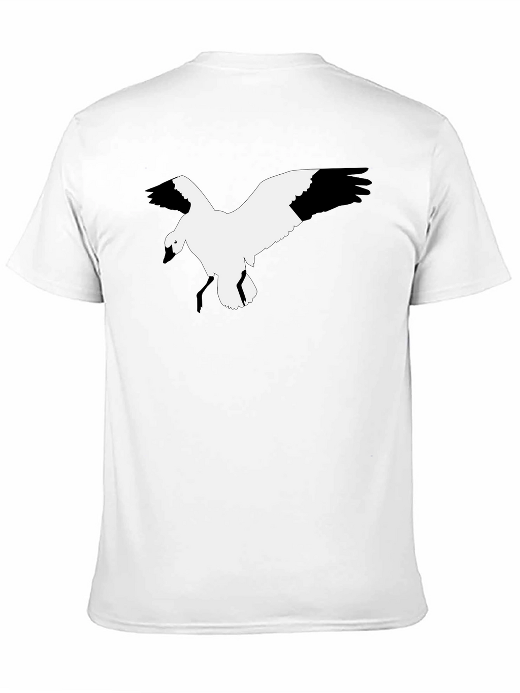 Black T-Shirt with Bird Graphic