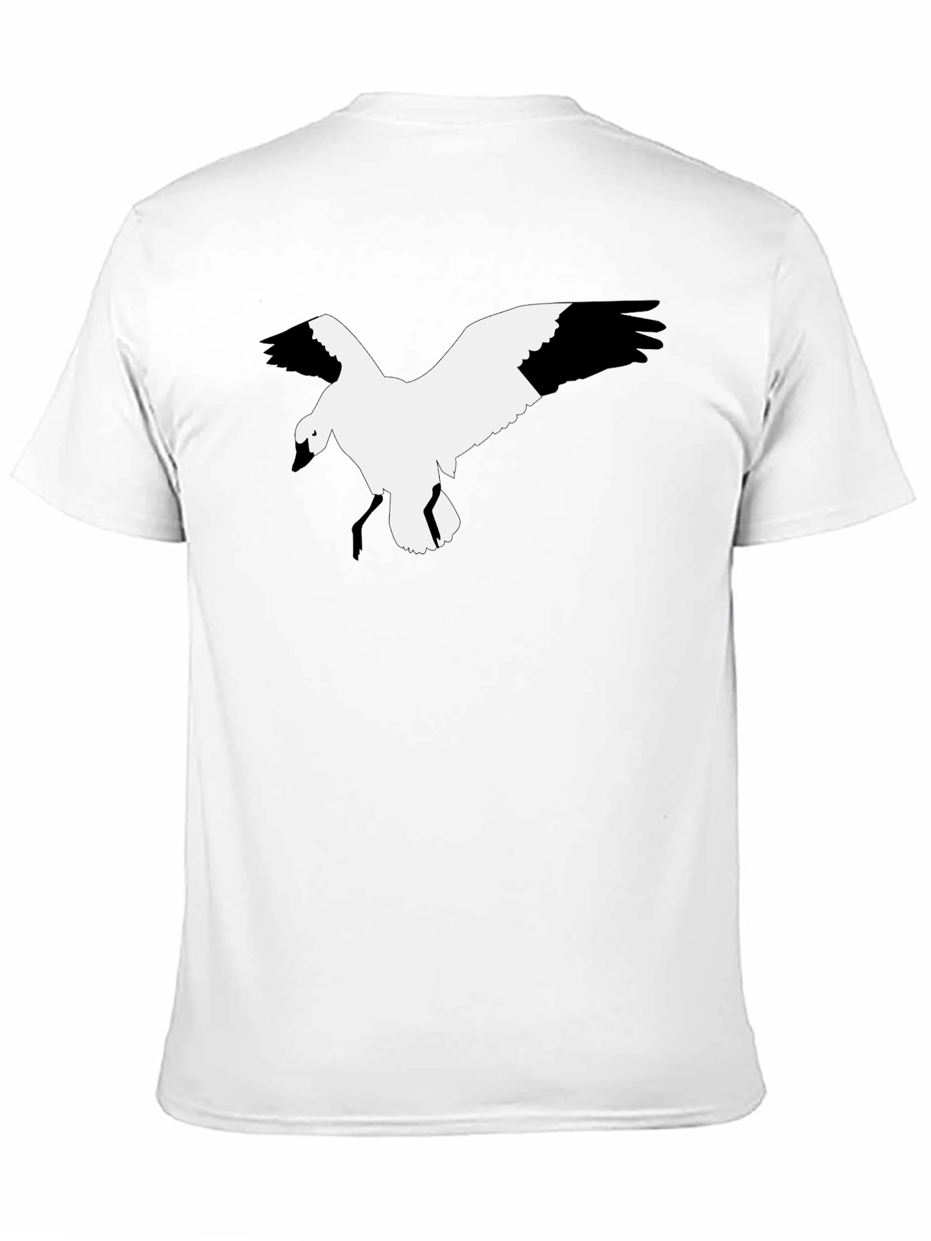 Black T-Shirt with Bird Graphic