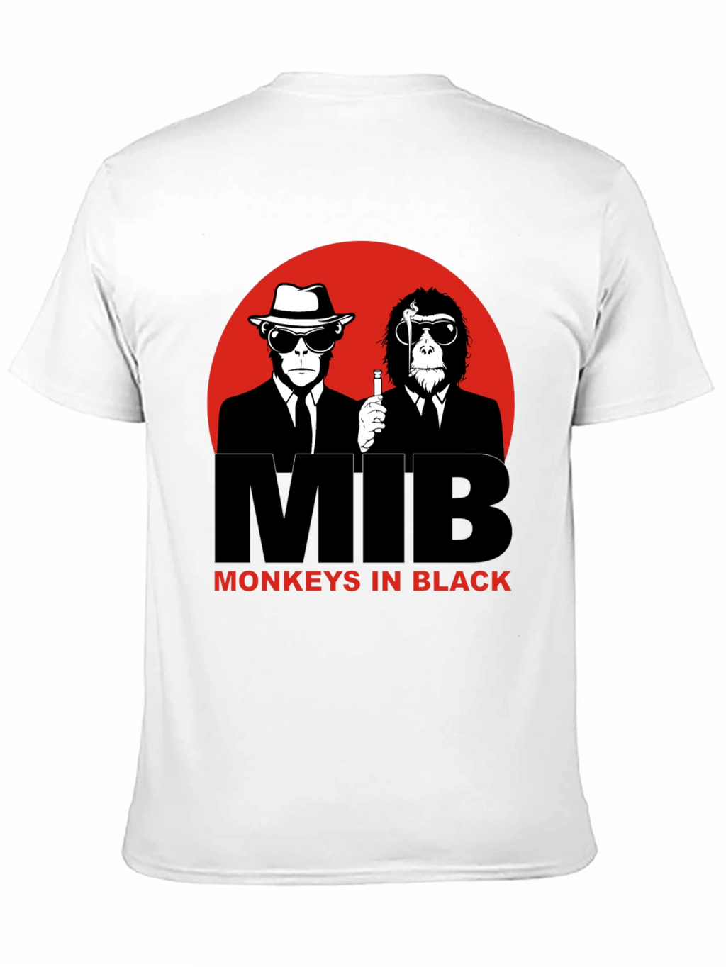MIB Monkeys in Black Graphic T-Shirt
