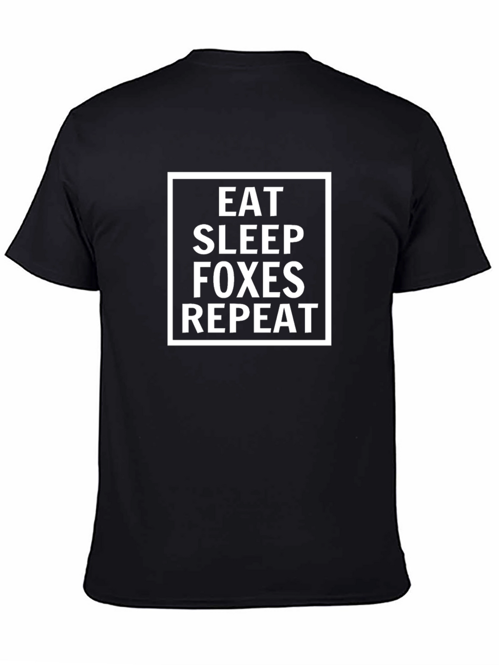 Eat Sleep Foxes Repeat - Mens Black Graphic T-Shirt