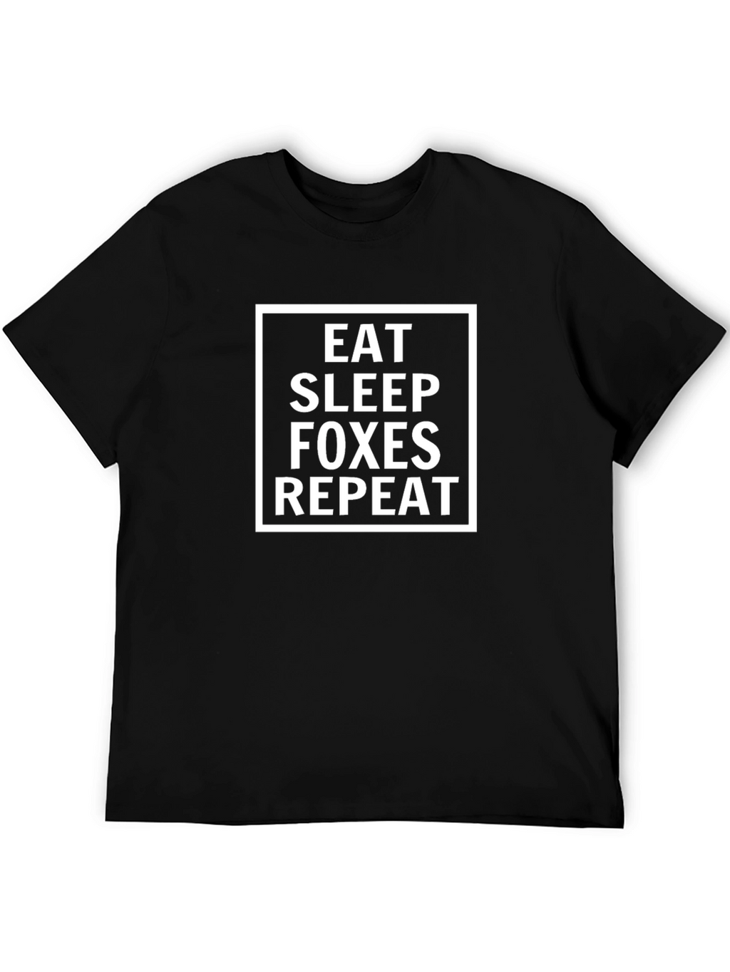 Eat Sleep Foxes Repeat - Mens Black Graphic T-Shirt