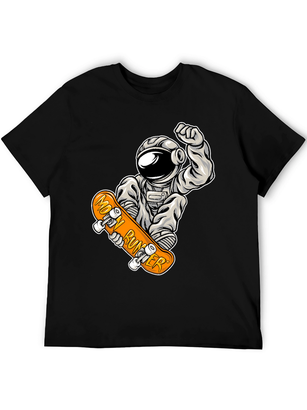 Moon Runner Astronaut Skateboard Graphic Tee