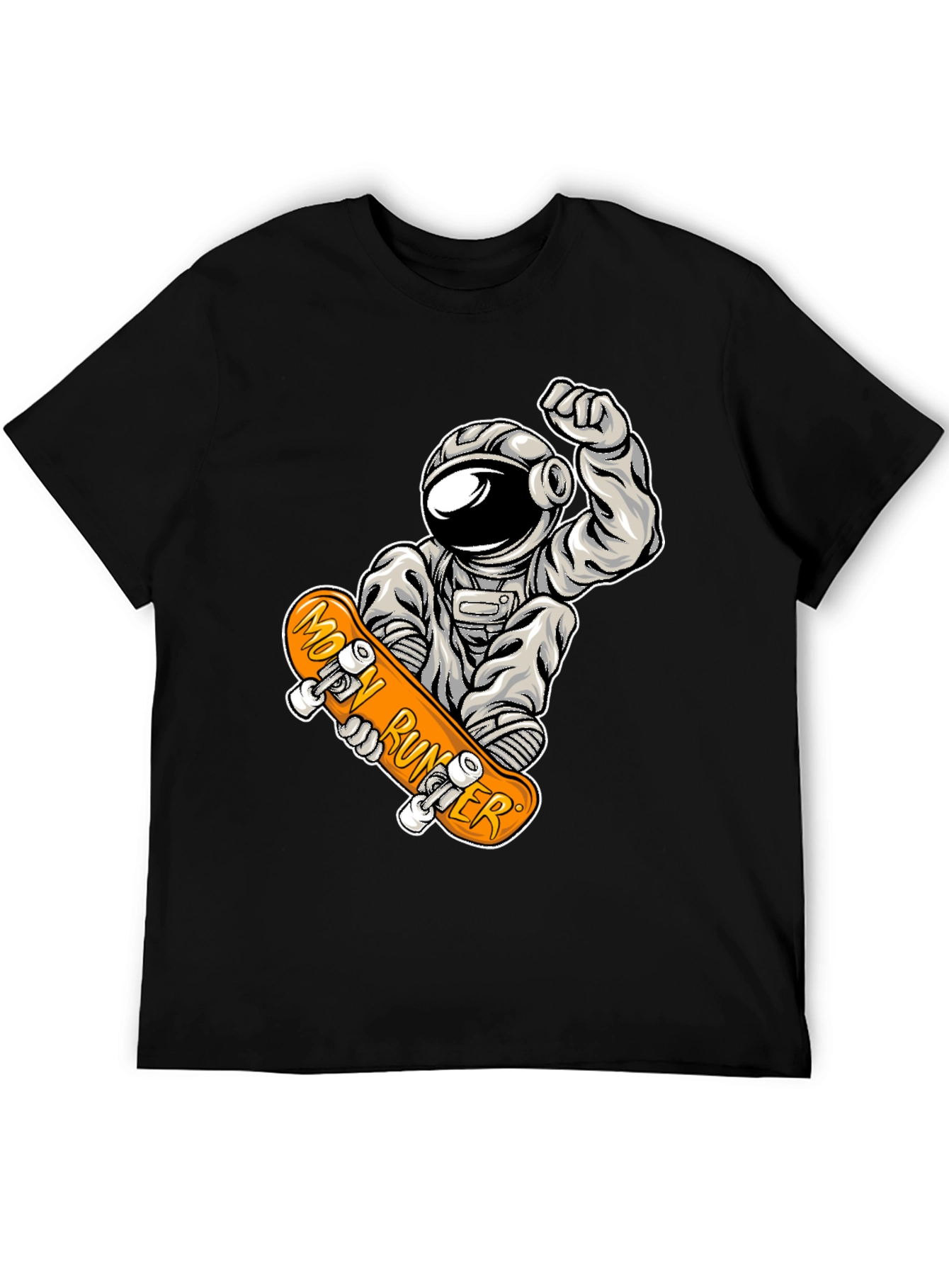 Moon Runner Astronaut Skateboard Graphic Tee