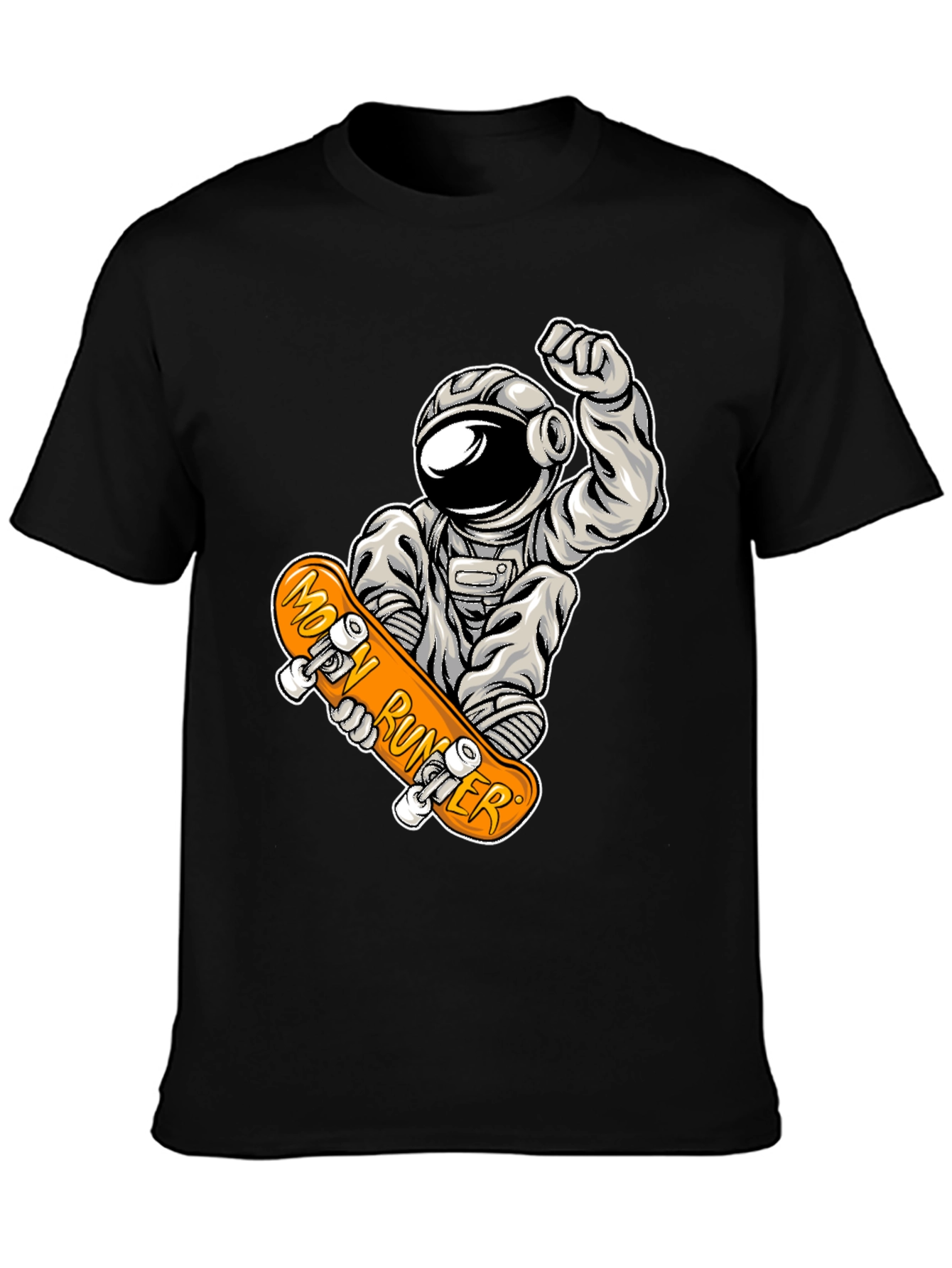 Moon Runner Astronaut Skateboard Graphic Tee