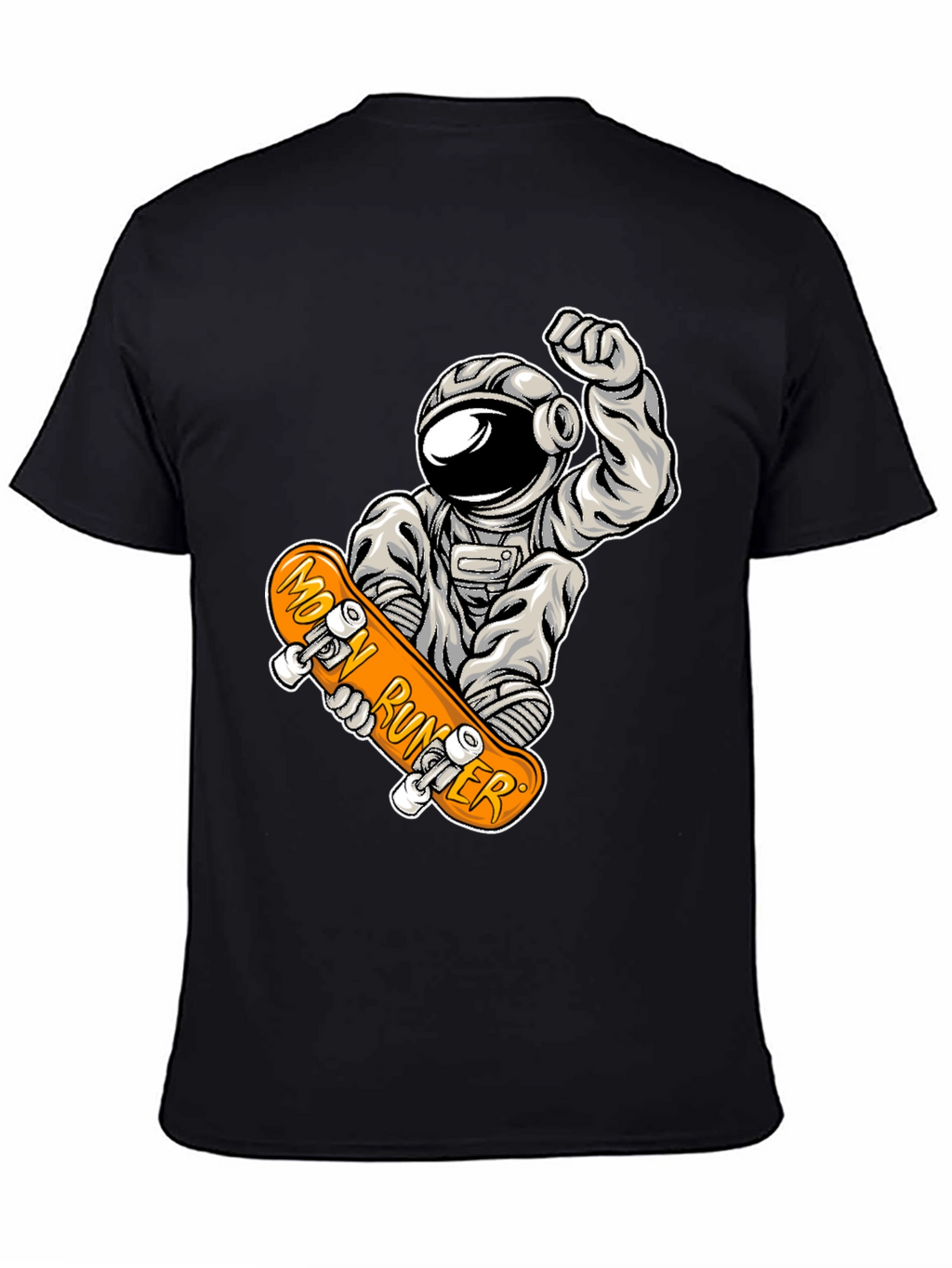 Moon Runner Astronaut Skateboard Graphic Tee