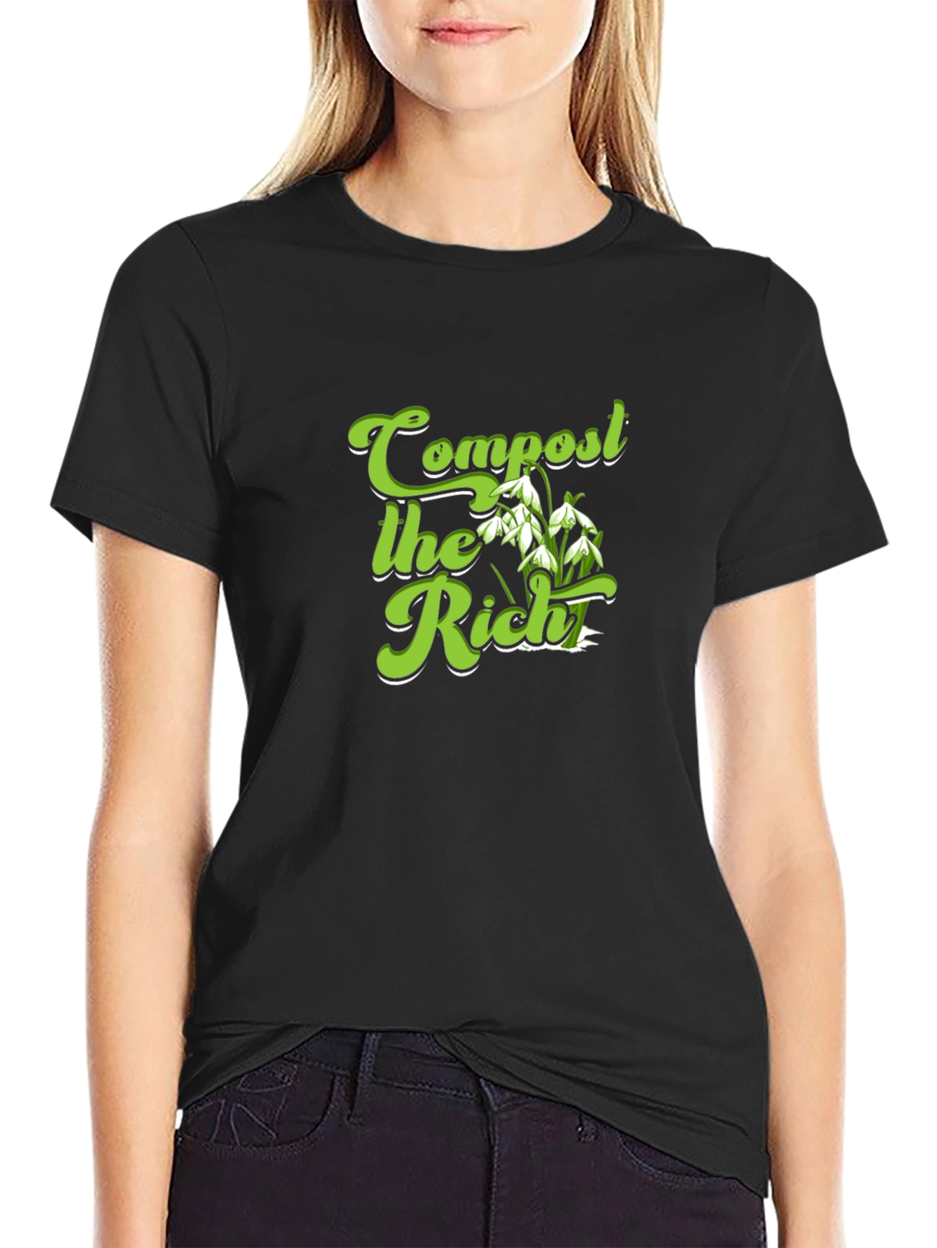 Compost the Rich Graphic T-Shirt - Political Statement Tee
