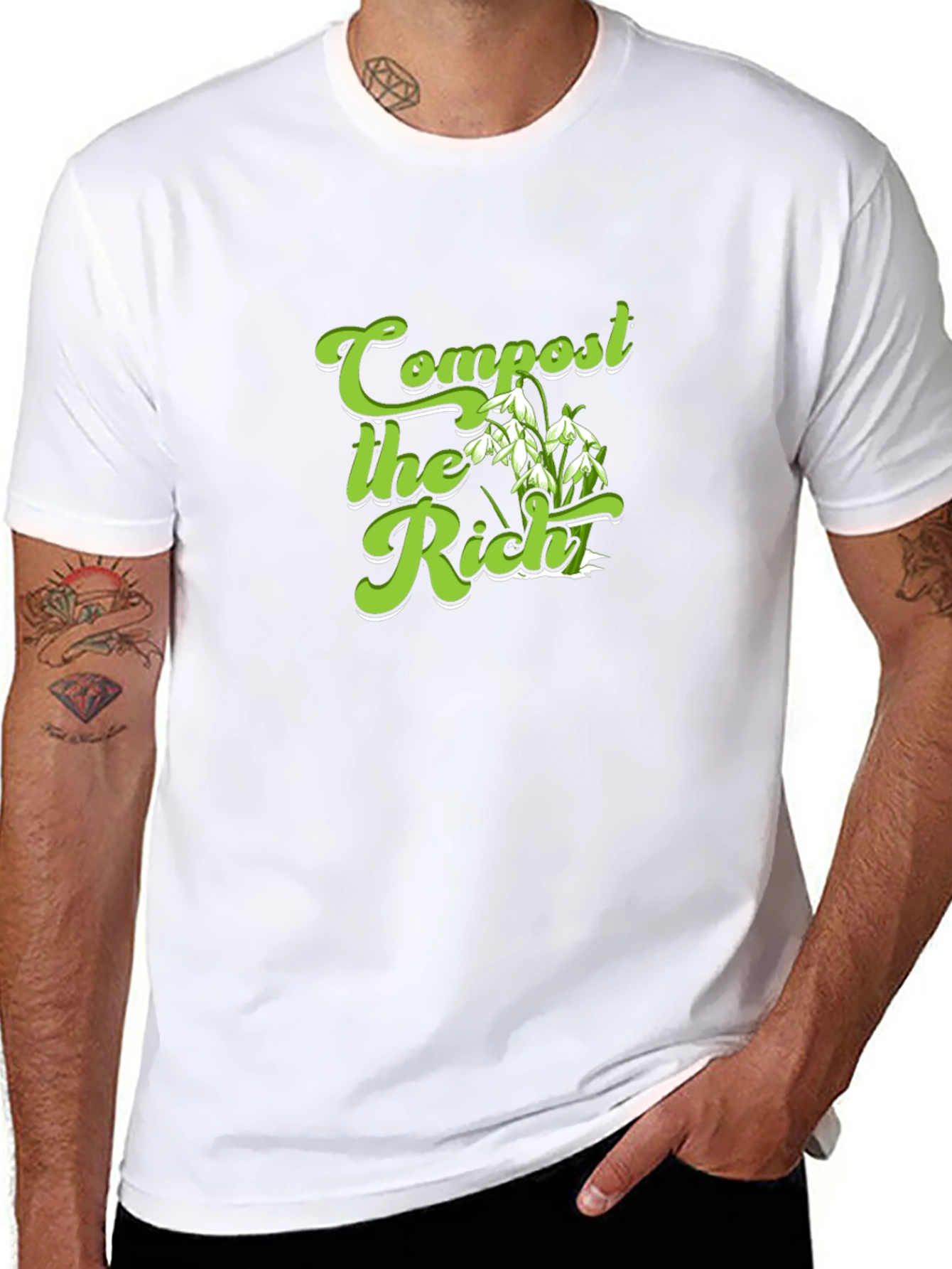 Compost the Rich Graphic T-Shirt - Political Statement Tee