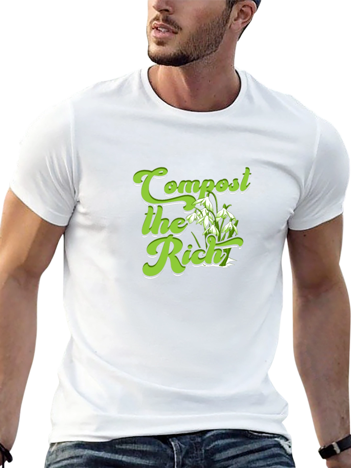 Compost the Rich Graphic T-Shirt - Political Statement Tee