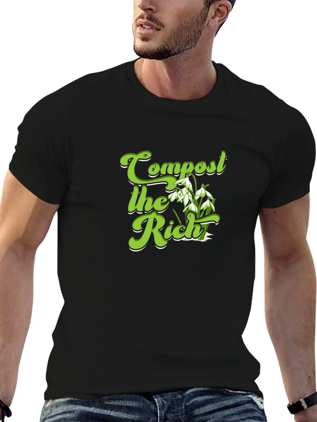 Compost the Rich Graphic T-Shirt - Political Statement Tee