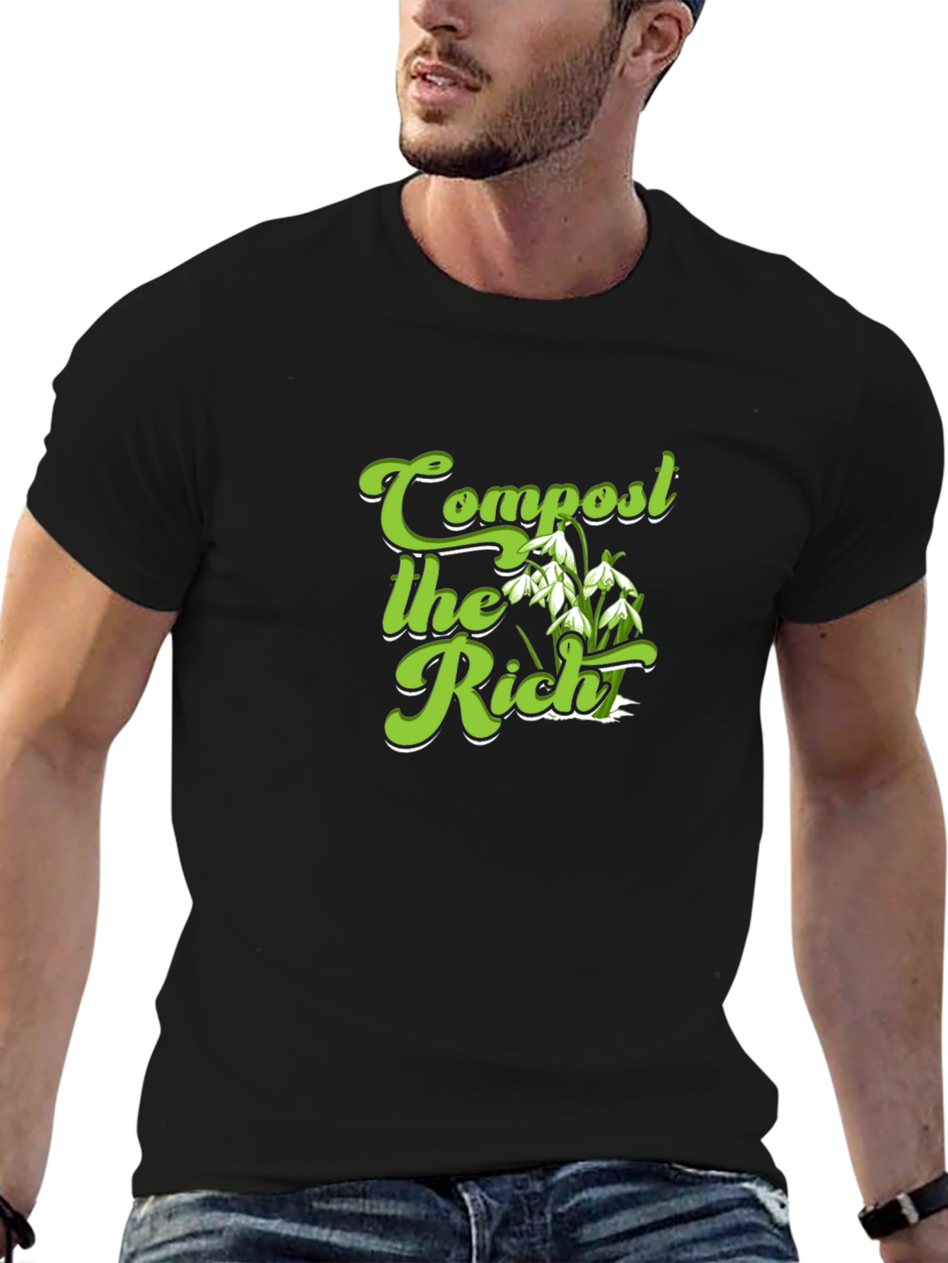 Compost the Rich Graphic T-Shirt - Political Statement Tee