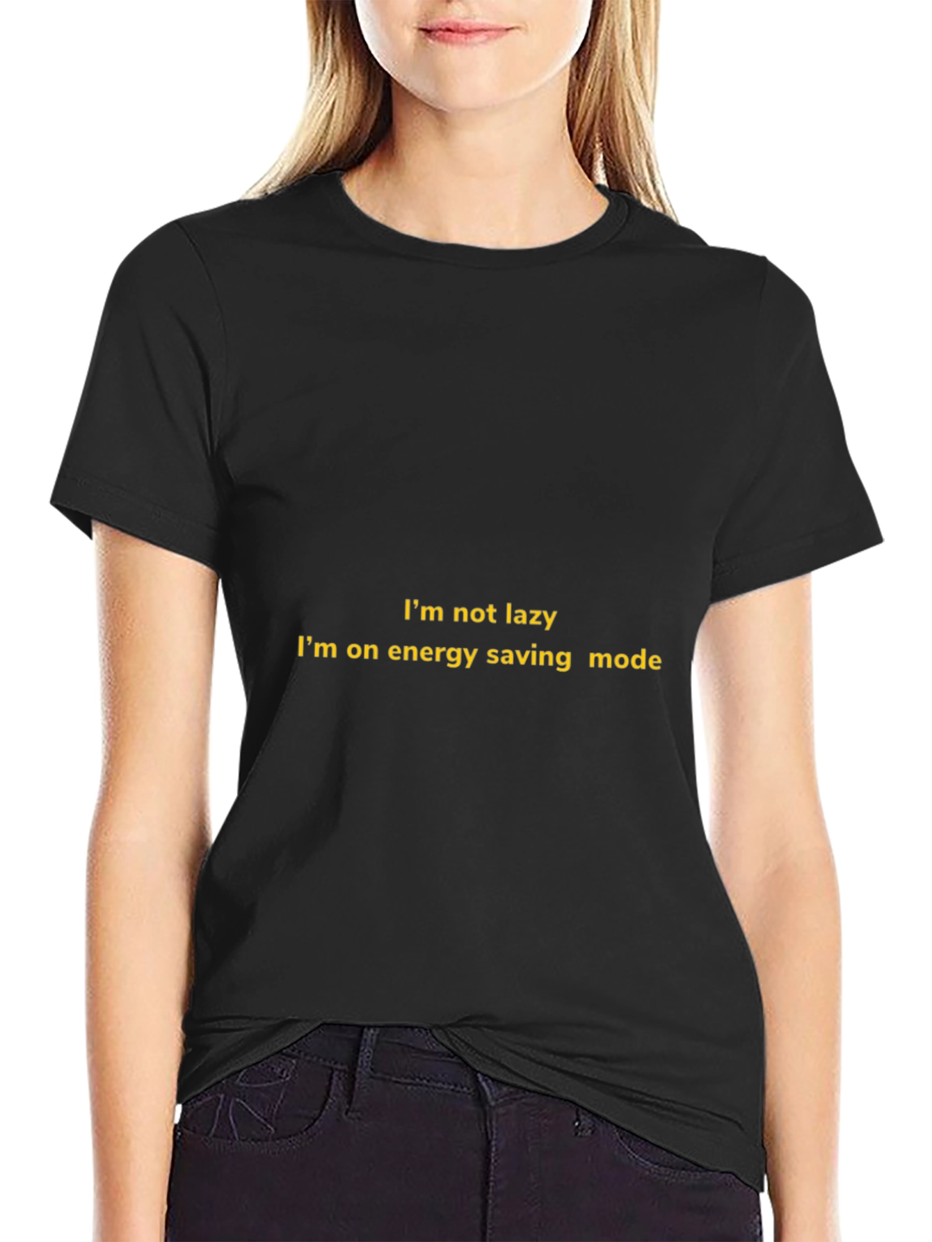 Energy Saving Mode Black T-Shirt