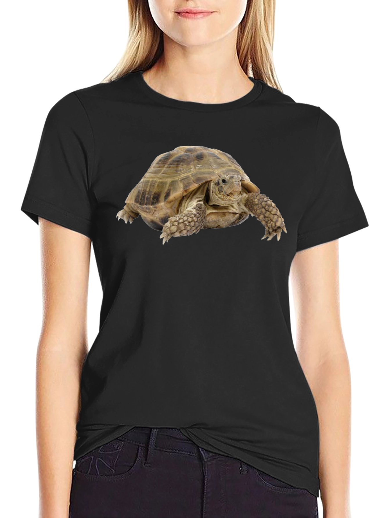 Tortoise Graphic T-Shirt - Black Cotton Tee