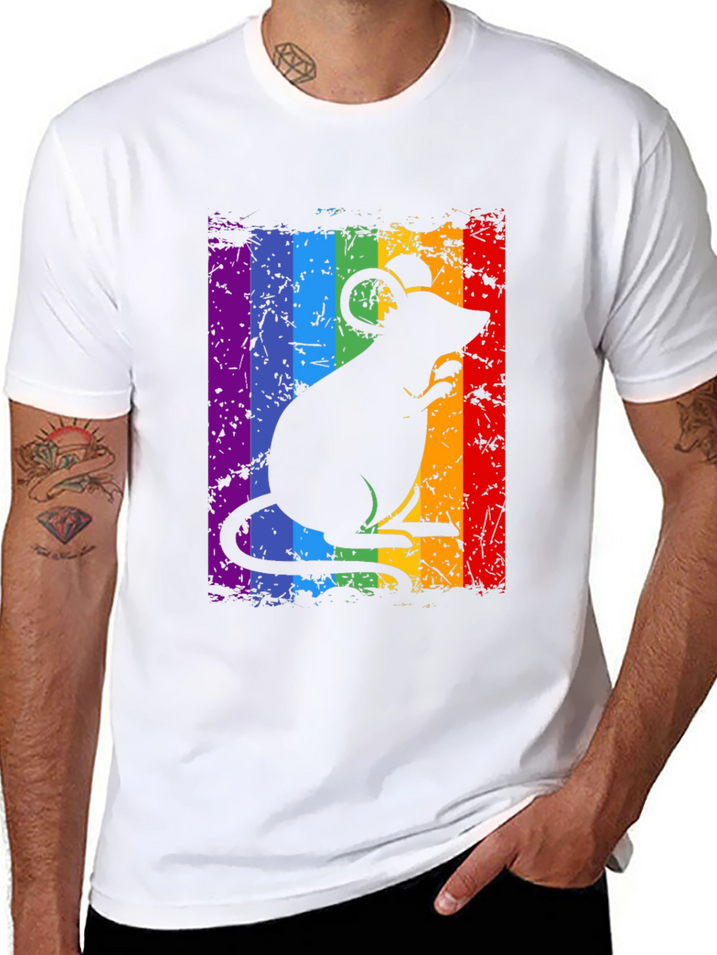 Rainbow Rat Graphic Tee - Pride & Style