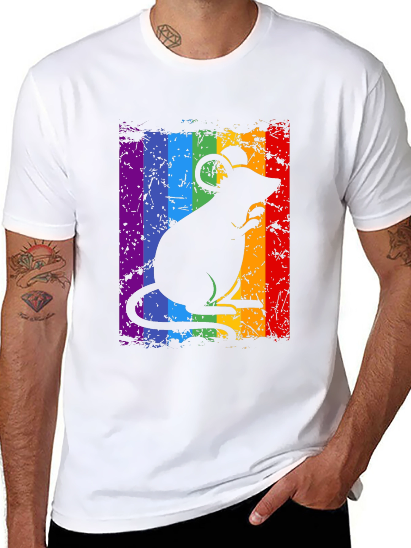 Rainbow Rat Graphic Tee - Pride & Style