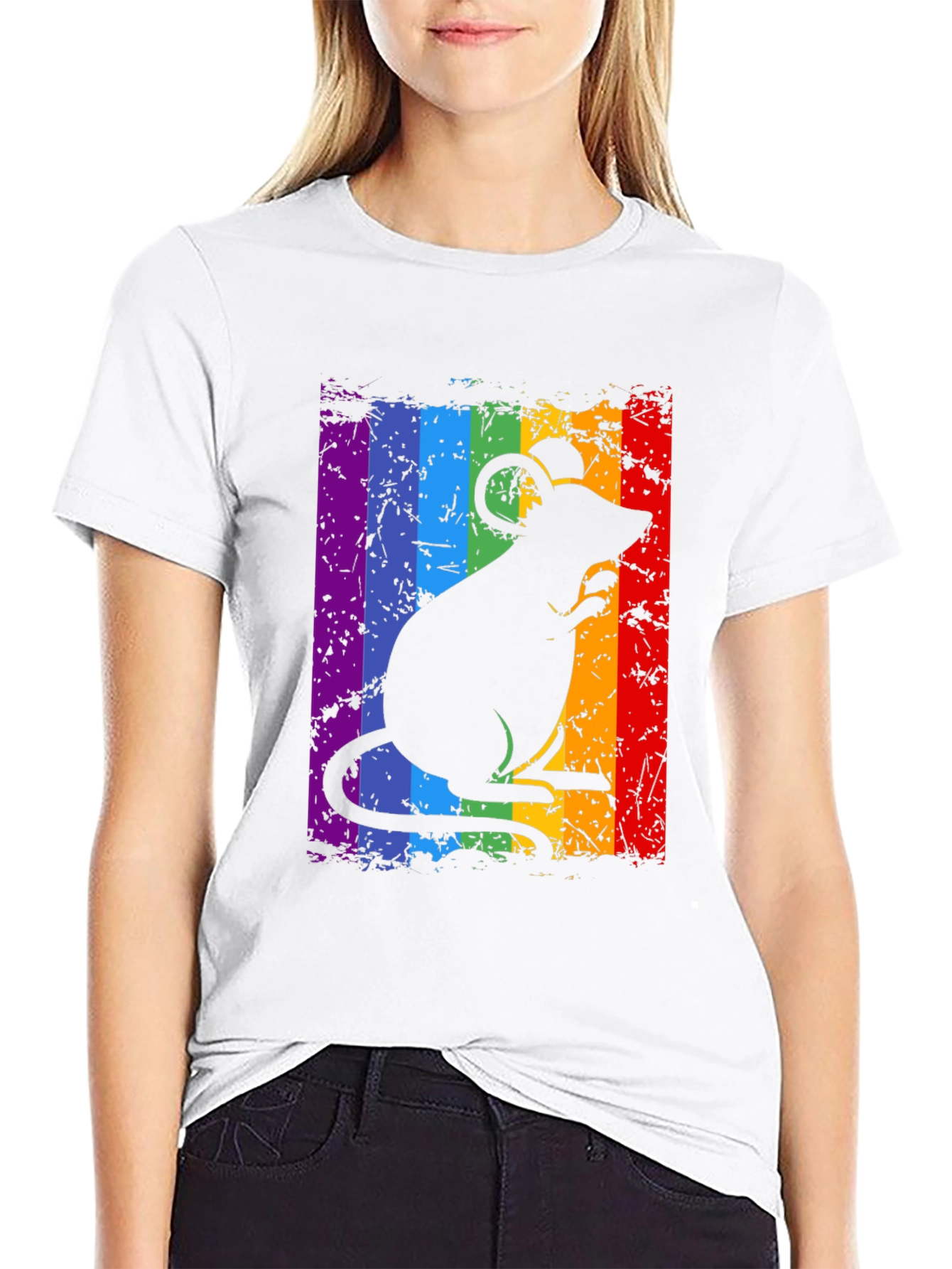 Rainbow Rat Graphic Tee - Pride & Style